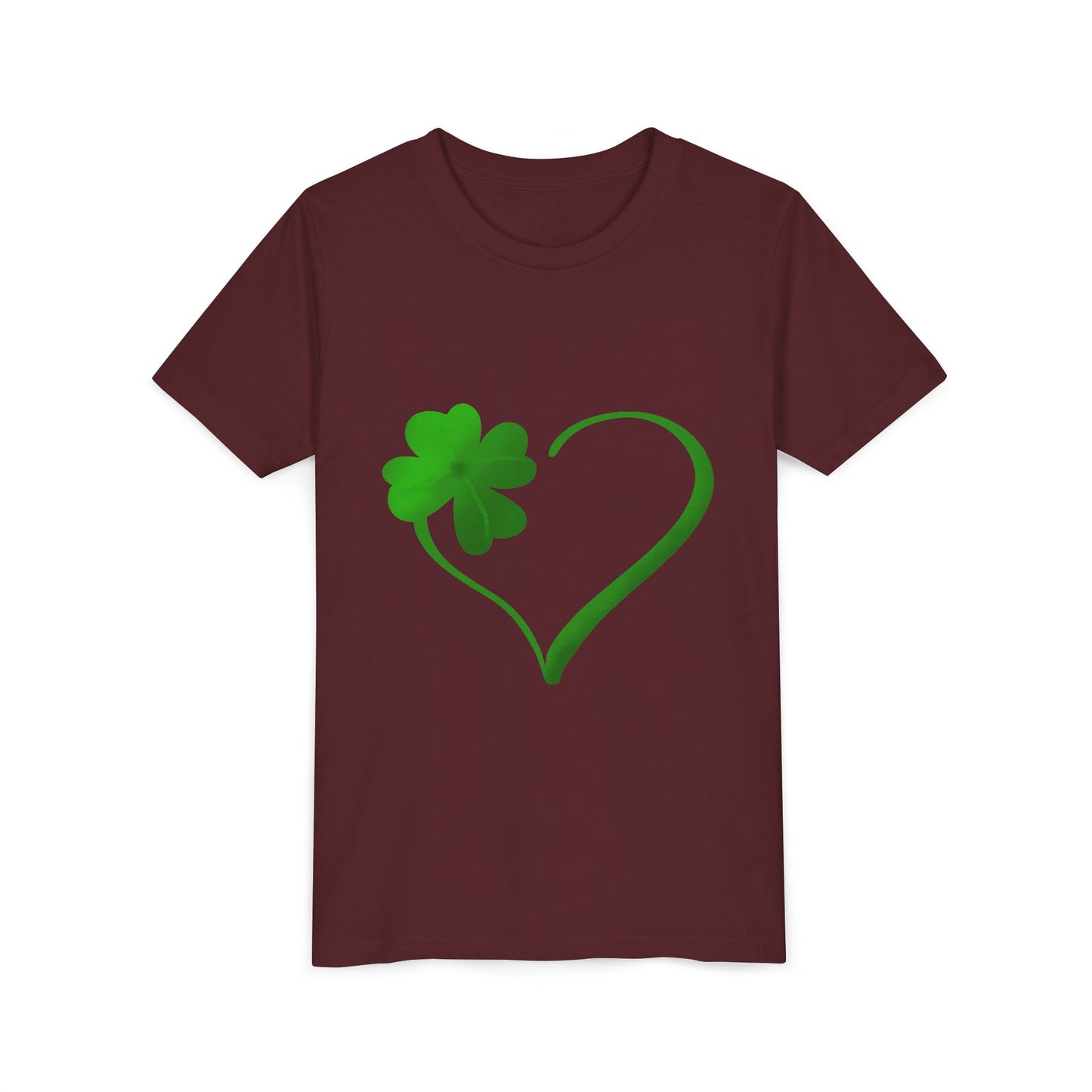 Shamrock Heart Youth Tee | St. Patrick's Day Clover Kids Shirt