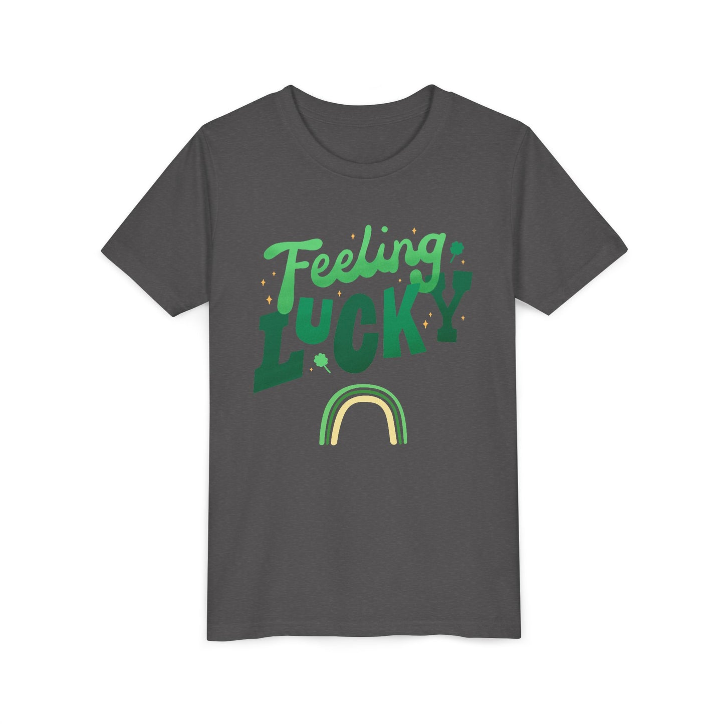 Feeling Lucky rainbow Youth Tee | St. Patrick's Day kids shirt