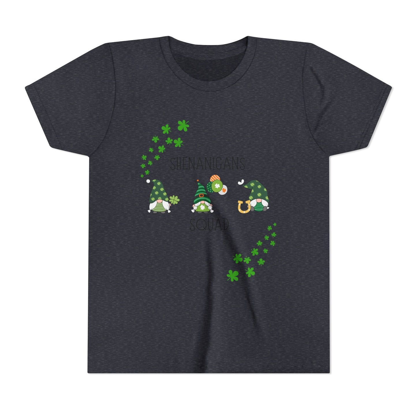 Shenanigans Squad Gnomes Youth Tee | St. Patrick's Day Shamrock Kids Shirt