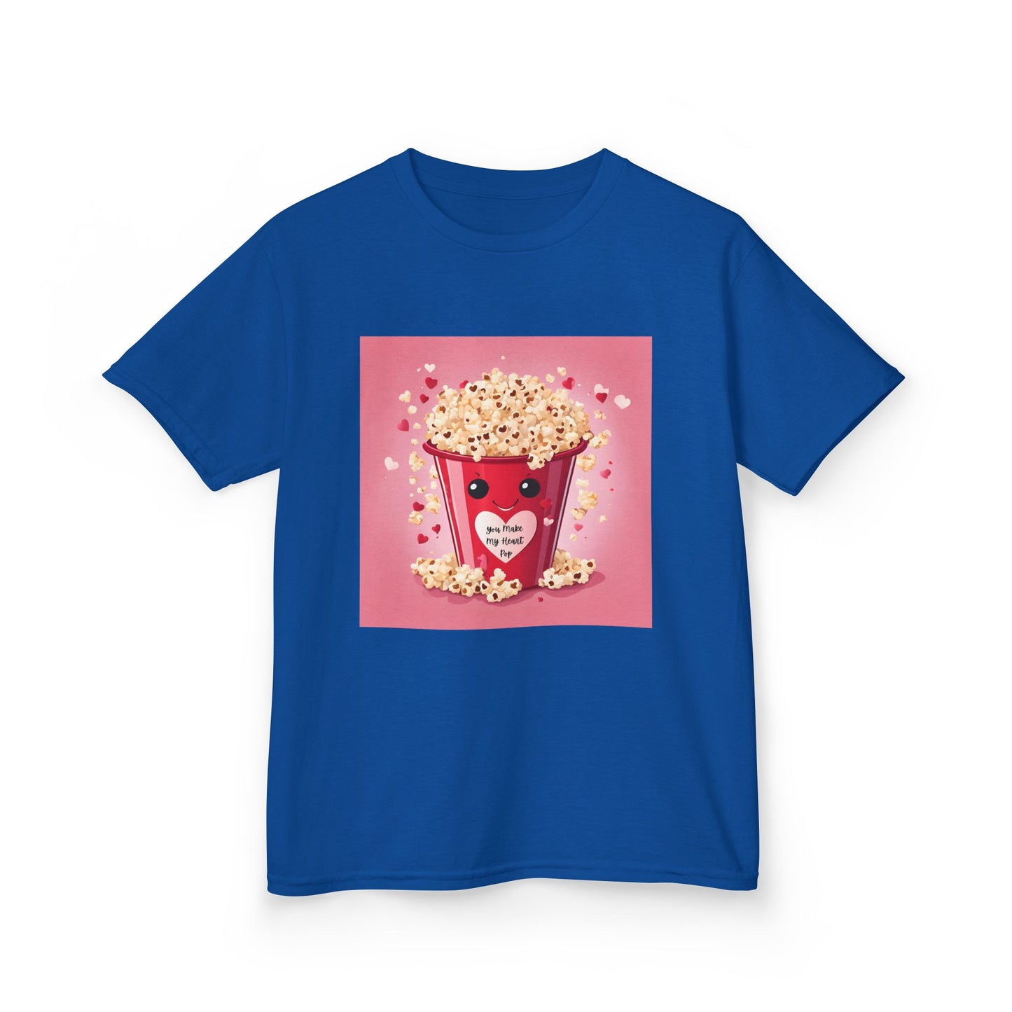 You Make My Heart Pop - Smiling Popcorn Valentine Kids Tee