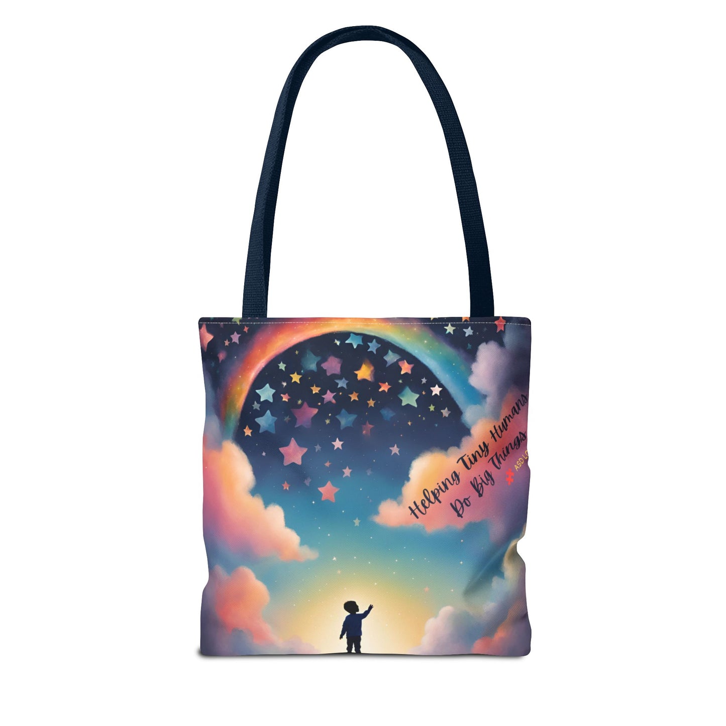 Helping Tiny Humans Do Big Things Tote - Inspiring Kids to Reach for the Stars