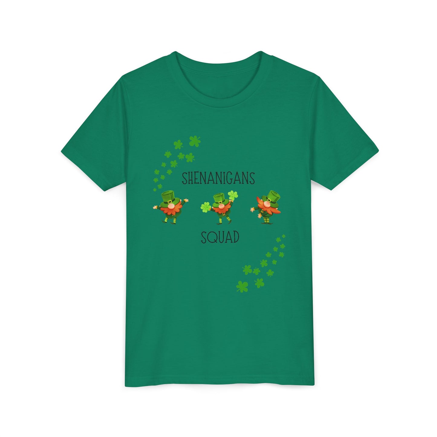 Shenanigans Squad Youth Tee | St. Patrick's Day Leprechaun Shamrock Shirt