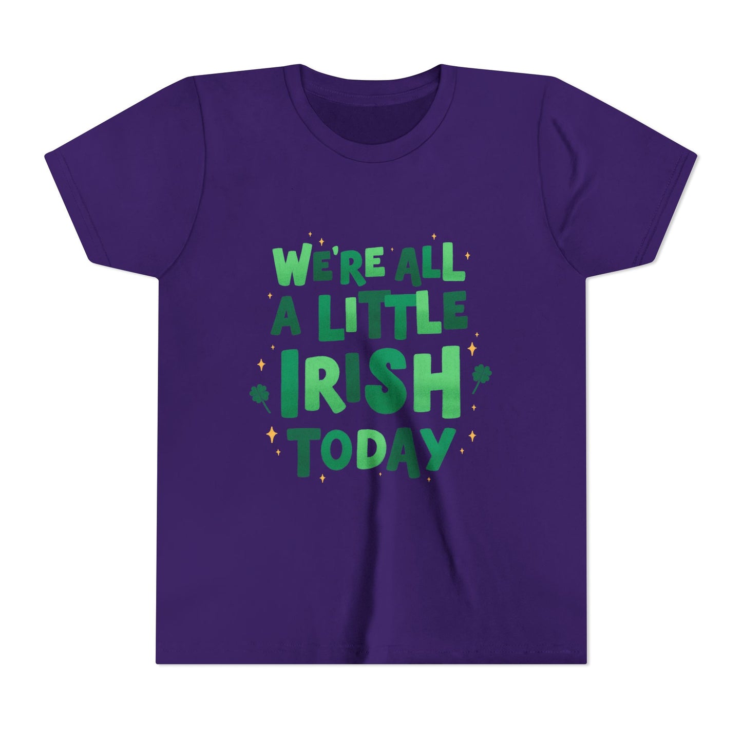 We are All A Little Irish Today Youth Tee | St. Patricks Day Shamrock Shirt