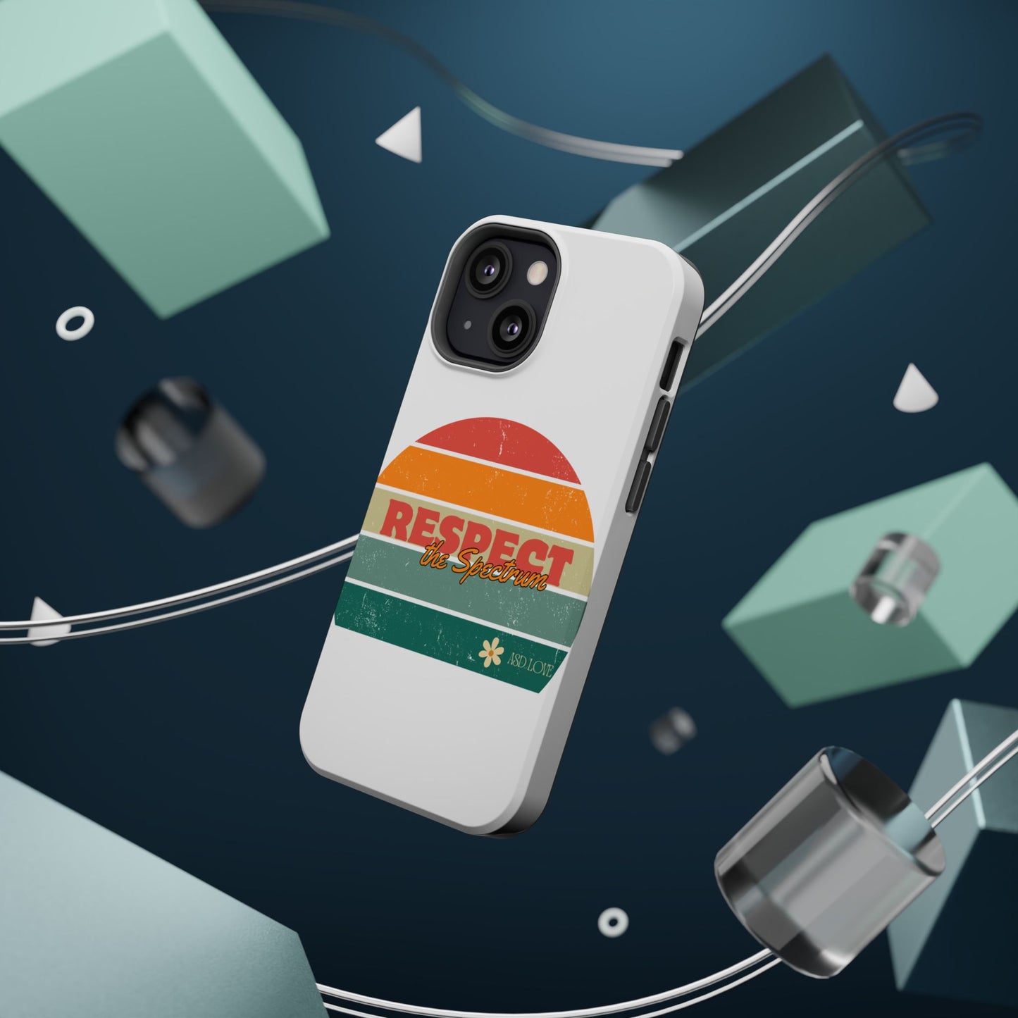Vintage Rainbow: Respect the Spectrum - ASD Awareness Phone Case