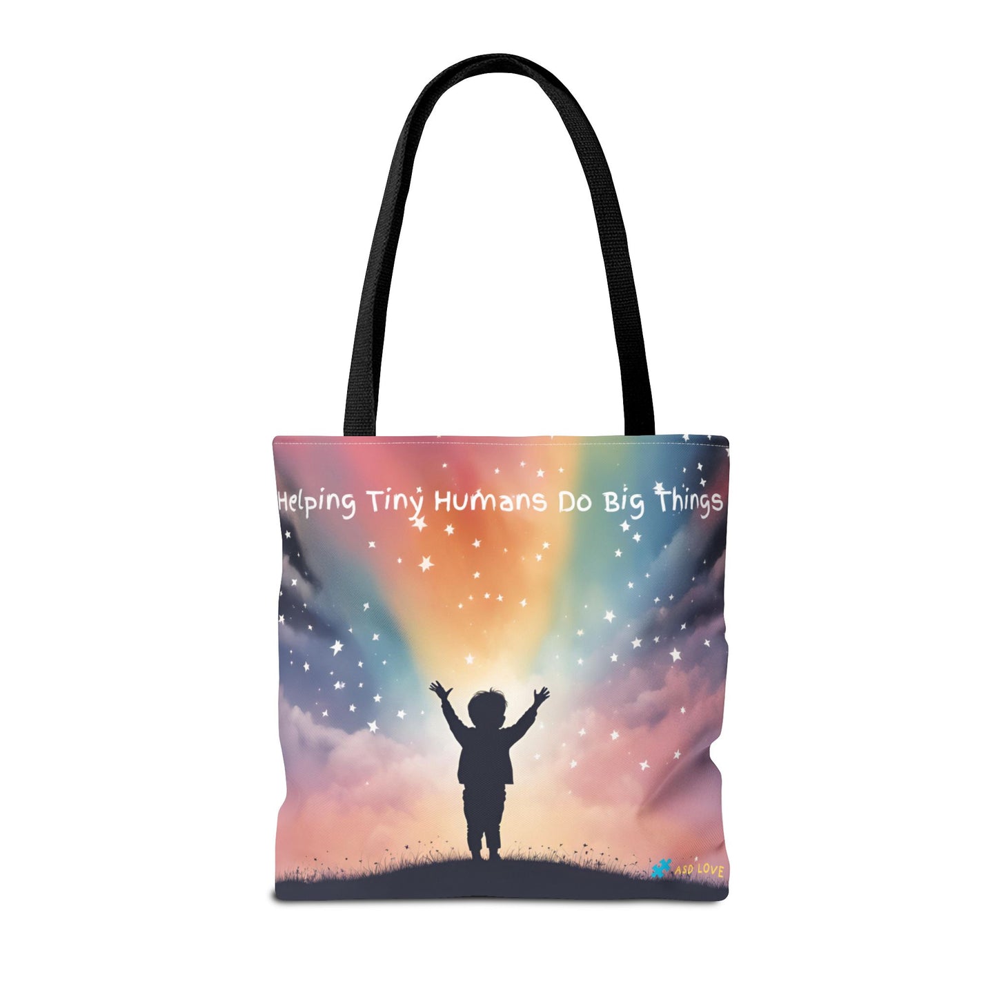 Helping Tiny Humans Do Big Things Tote - Inspiring Kids to Reach for the Stars