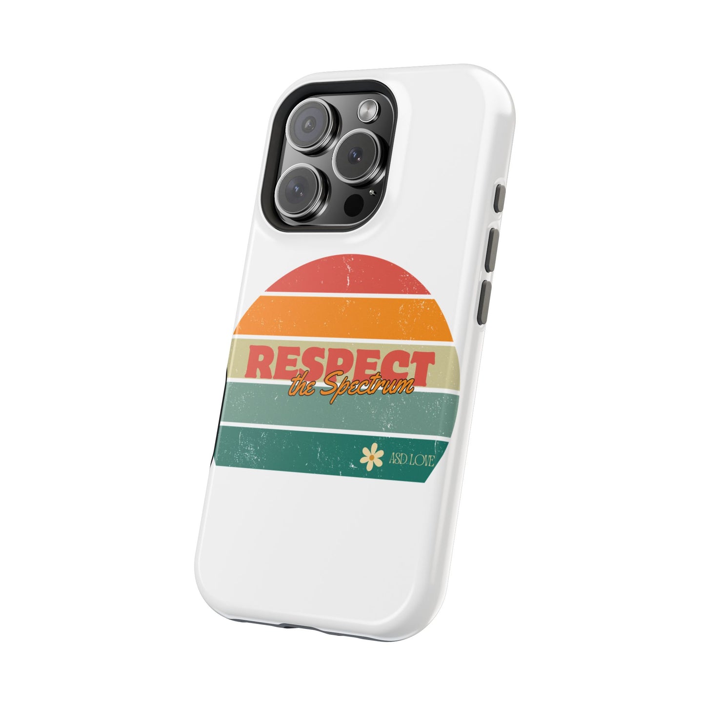 Vintage Rainbow: Respect the Spectrum - ASD Awareness Phone Case