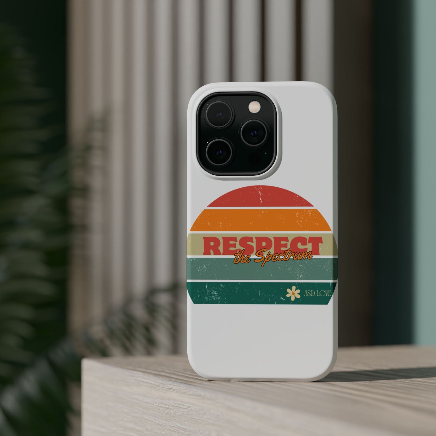 Vintage Rainbow: Respect the Spectrum - ASD Awareness Phone Case