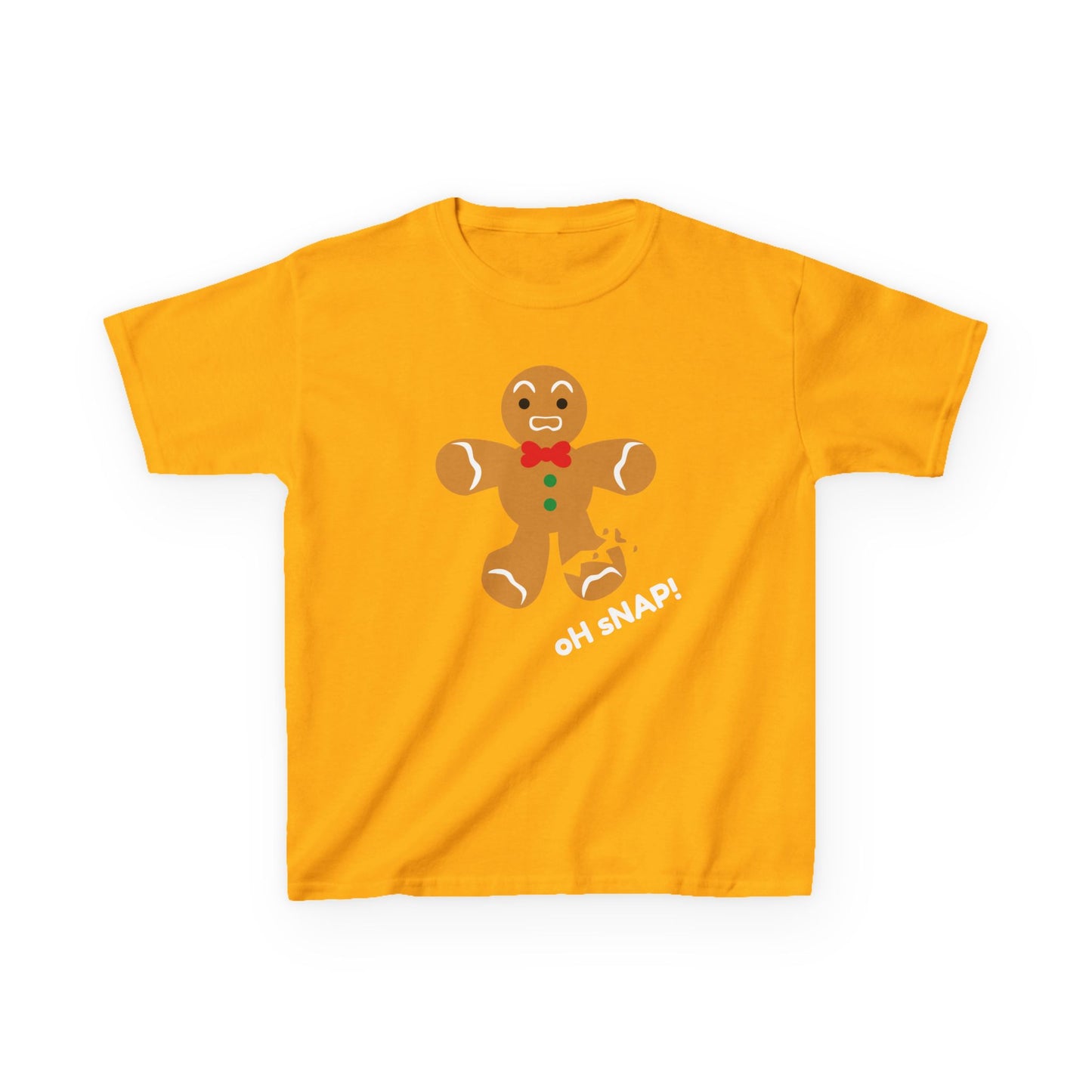 Oh Snap! Broken Gingerbread boy Kids Tee - Funny Holiday Shirt for Christmas and Gingerbread Fans