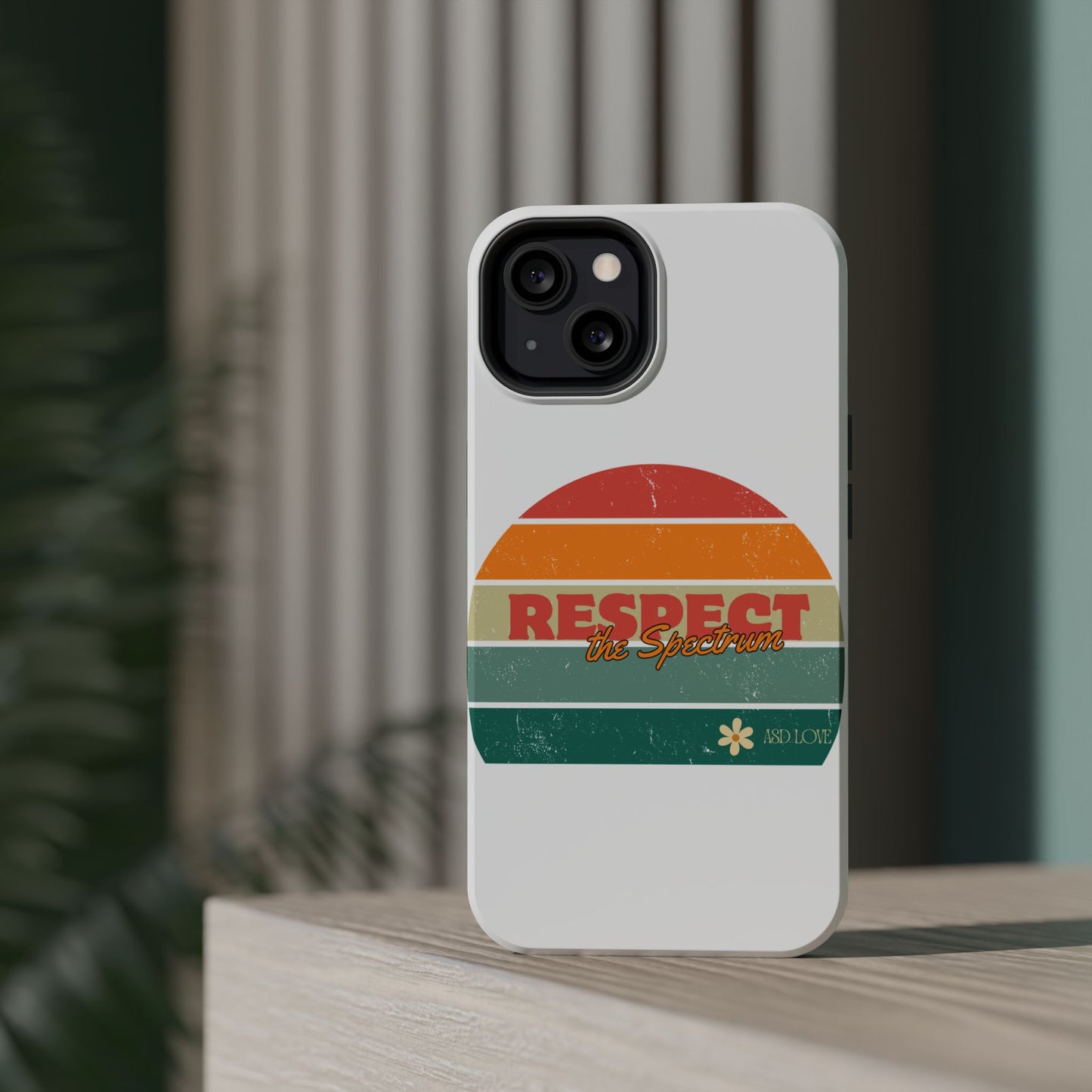 Vintage Rainbow: Respect the Spectrum - ASD Awareness Phone Case
