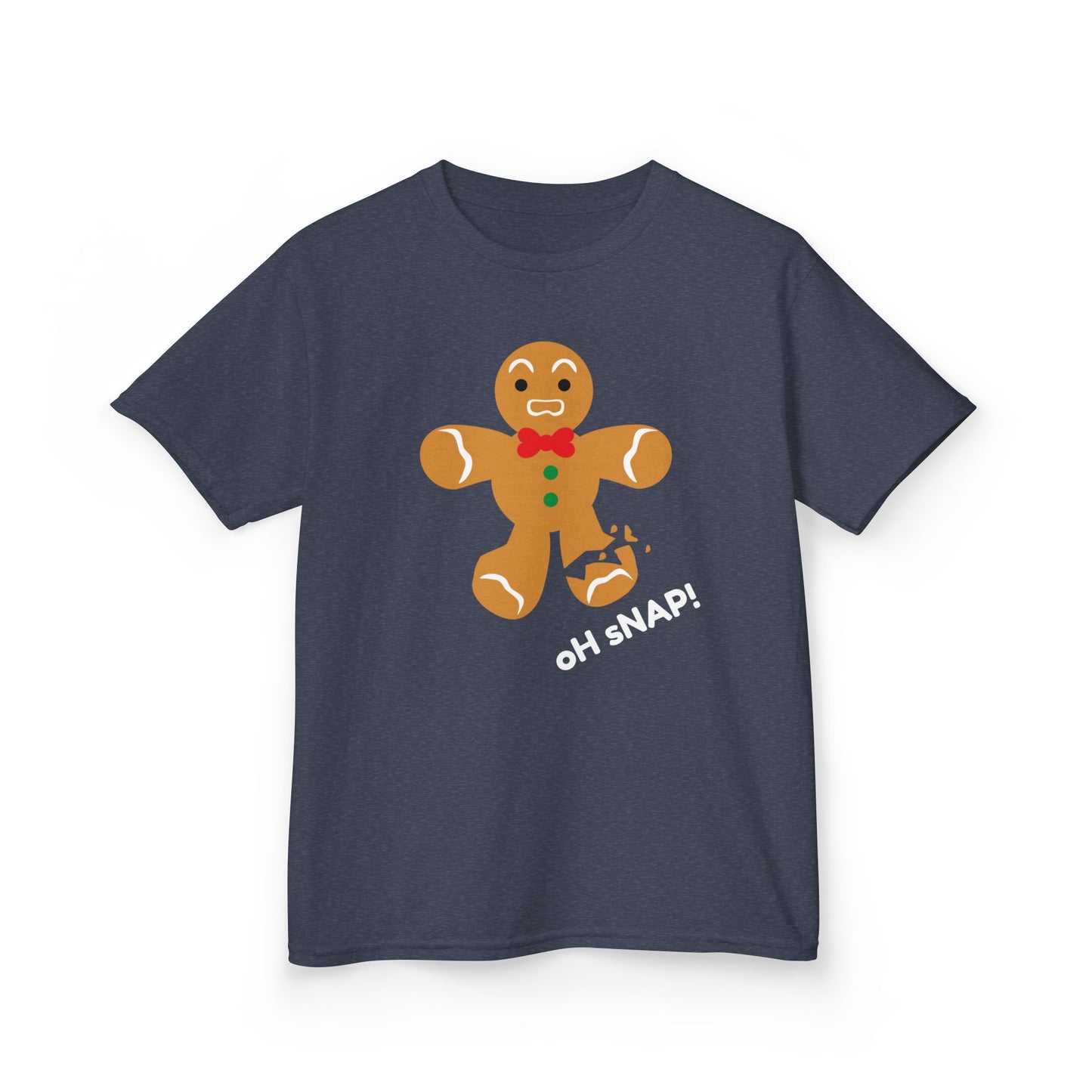 Oh Snap! Broken Gingerbread boy Kids Tee - Funny Holiday Shirt for Christmas and Gingerbread Fans