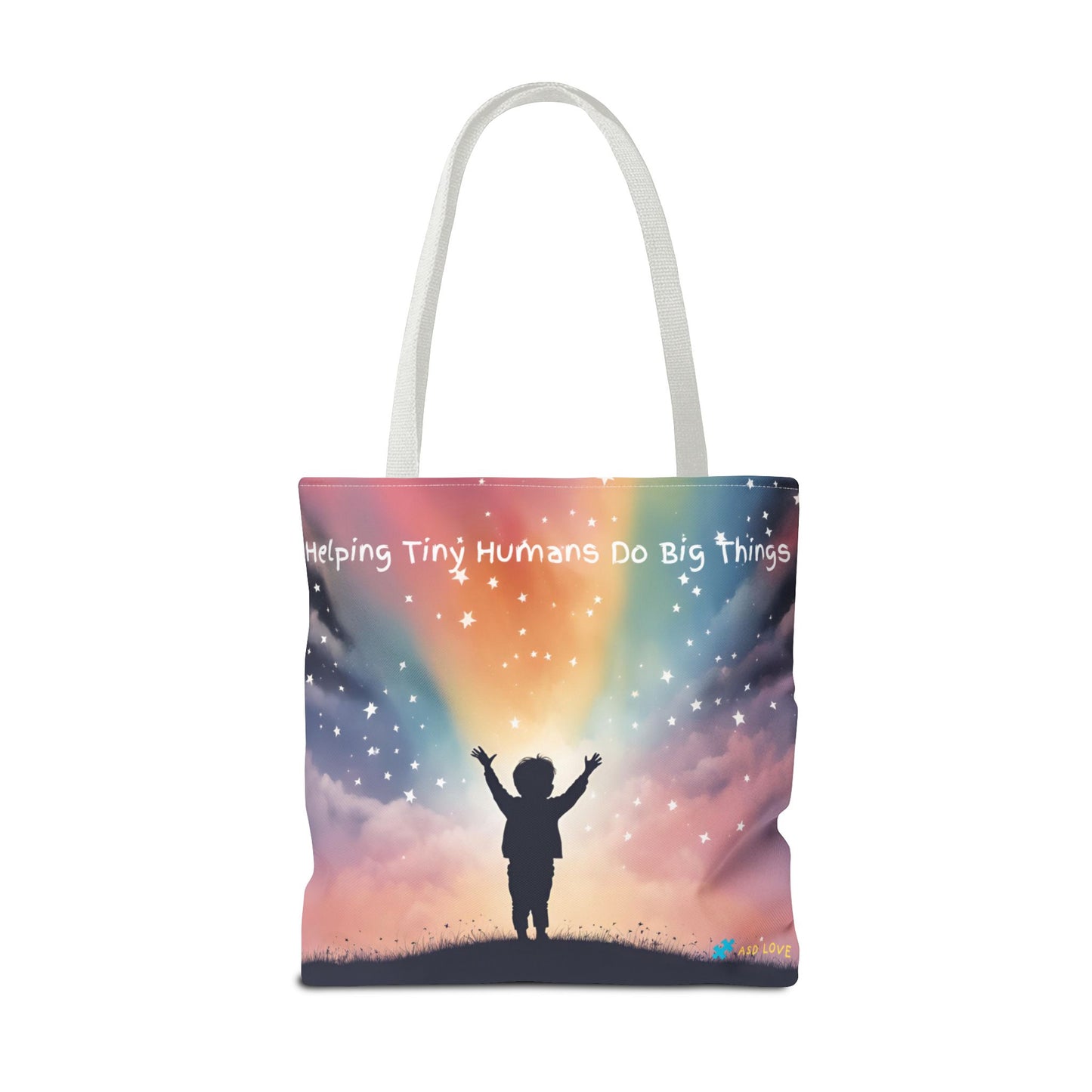 Helping Tiny Humans Do Big Things Tote - Inspiring Kids to Reach for the Stars
