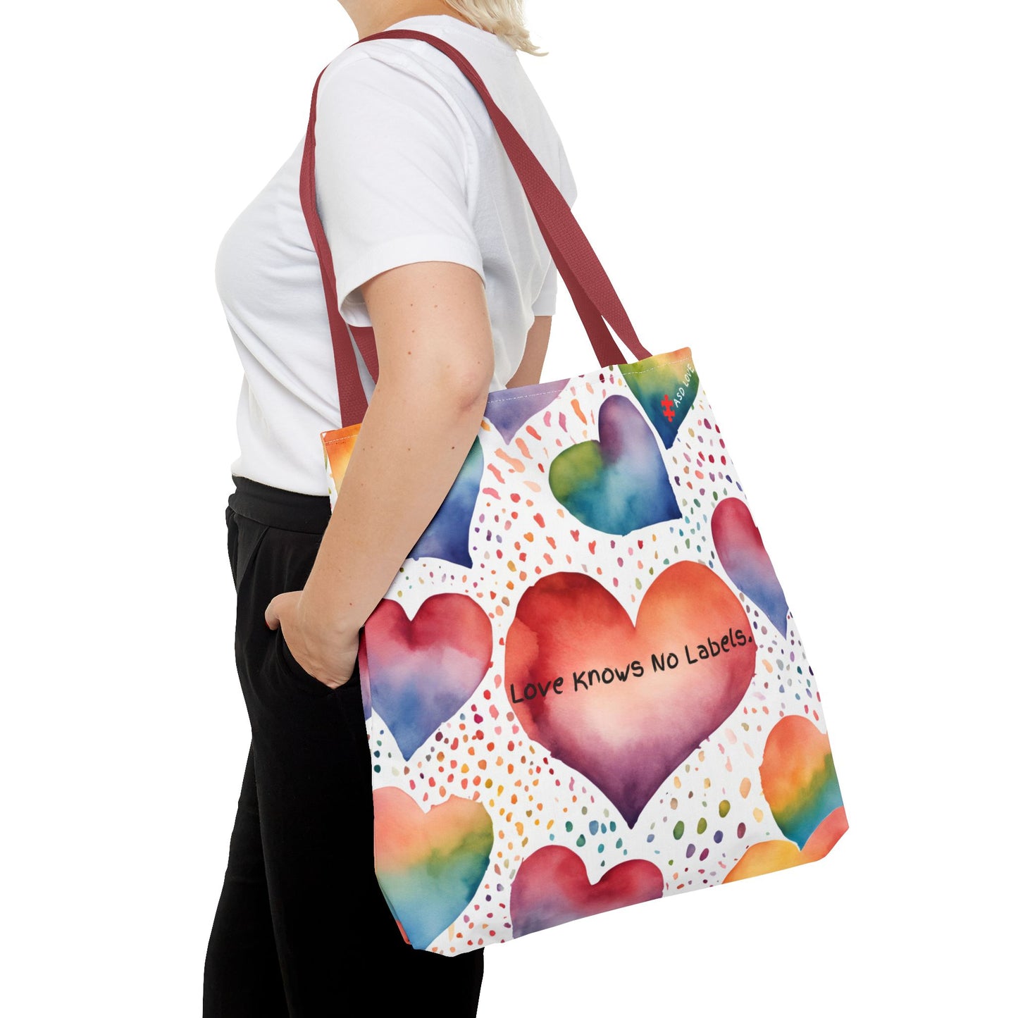 Love Knows No Labels Heart Balloons Tote Bag - Rise Above Division
