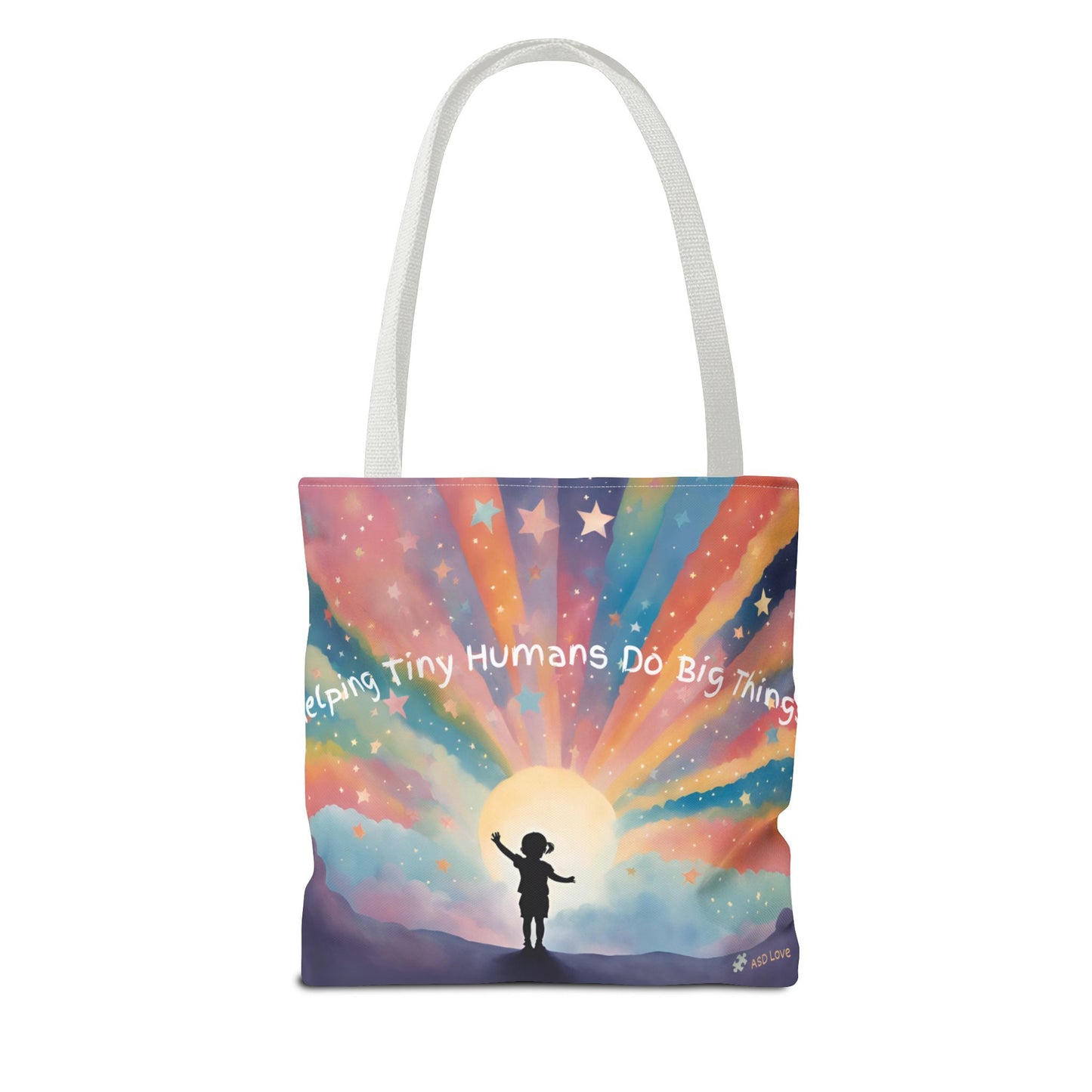Helping Tiny Humans Do Big Things Tote - Inspiring Kids to Reach for the Stars