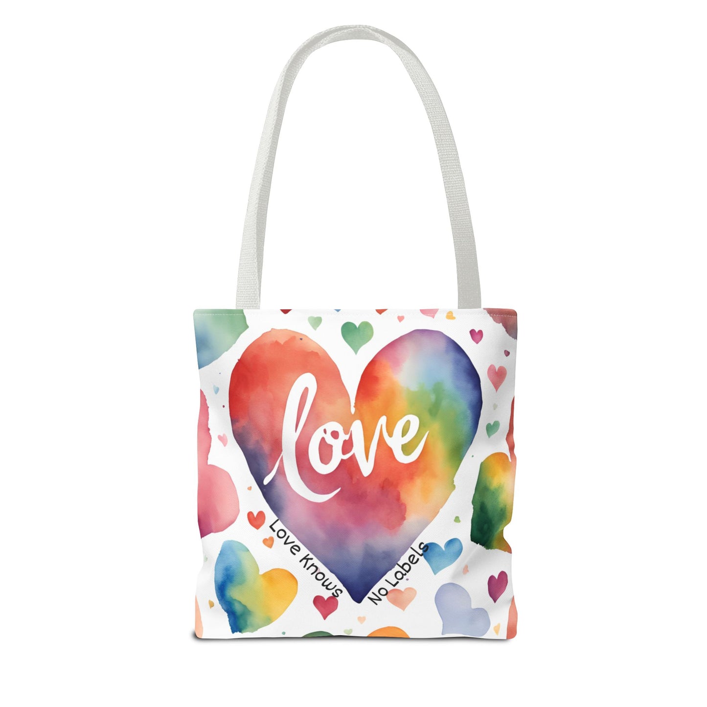 Love Knows No Labels - Hearts, Hearts, Hearts Tote Bag - Embrace Every Difference