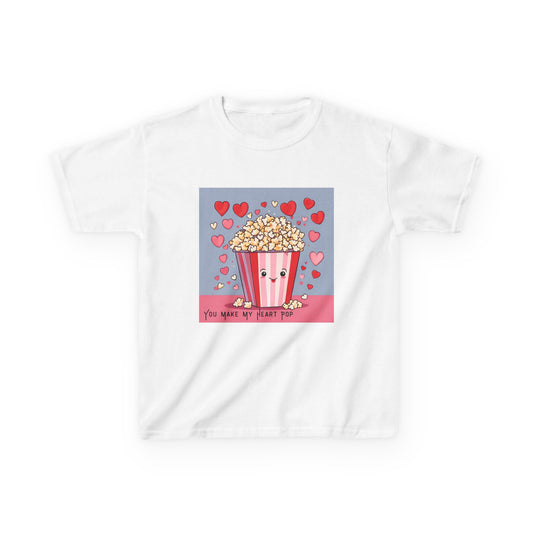 You Make My Heart Pop - Popcorn Valentine's Kids Tee
