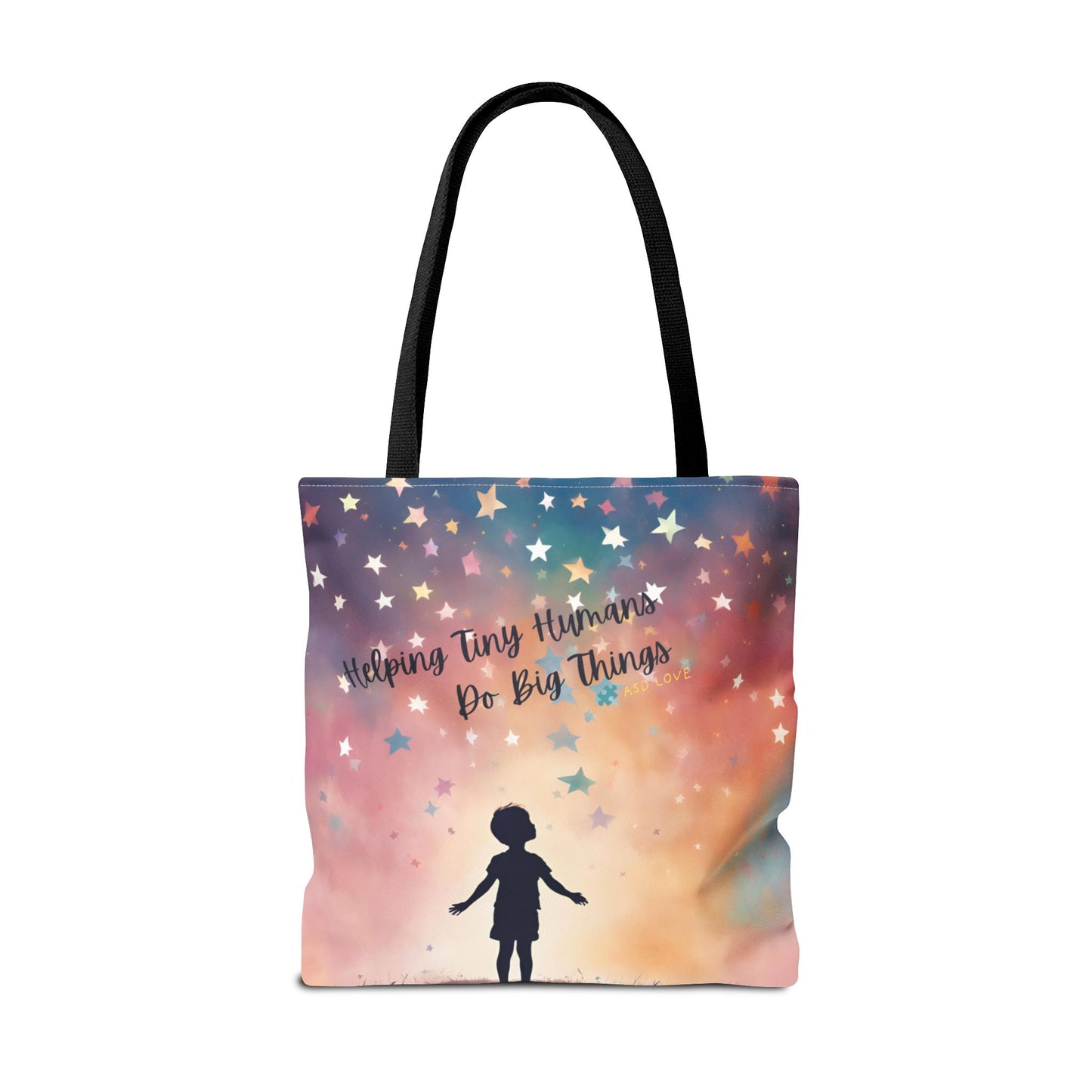 Helping Tiny Humans Do Big Things Tote - Inspiring Kids to Reach for the Stars