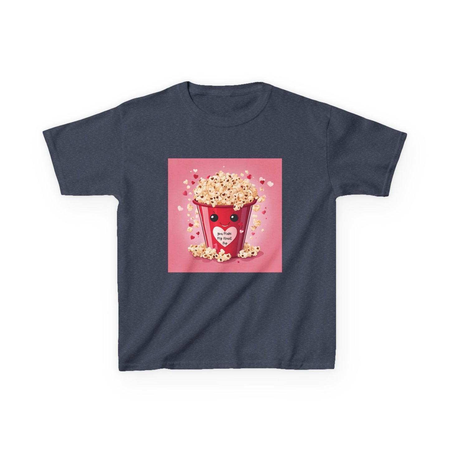 You Make My Heart Pop - Smiling Popcorn Valentine Kids Tee