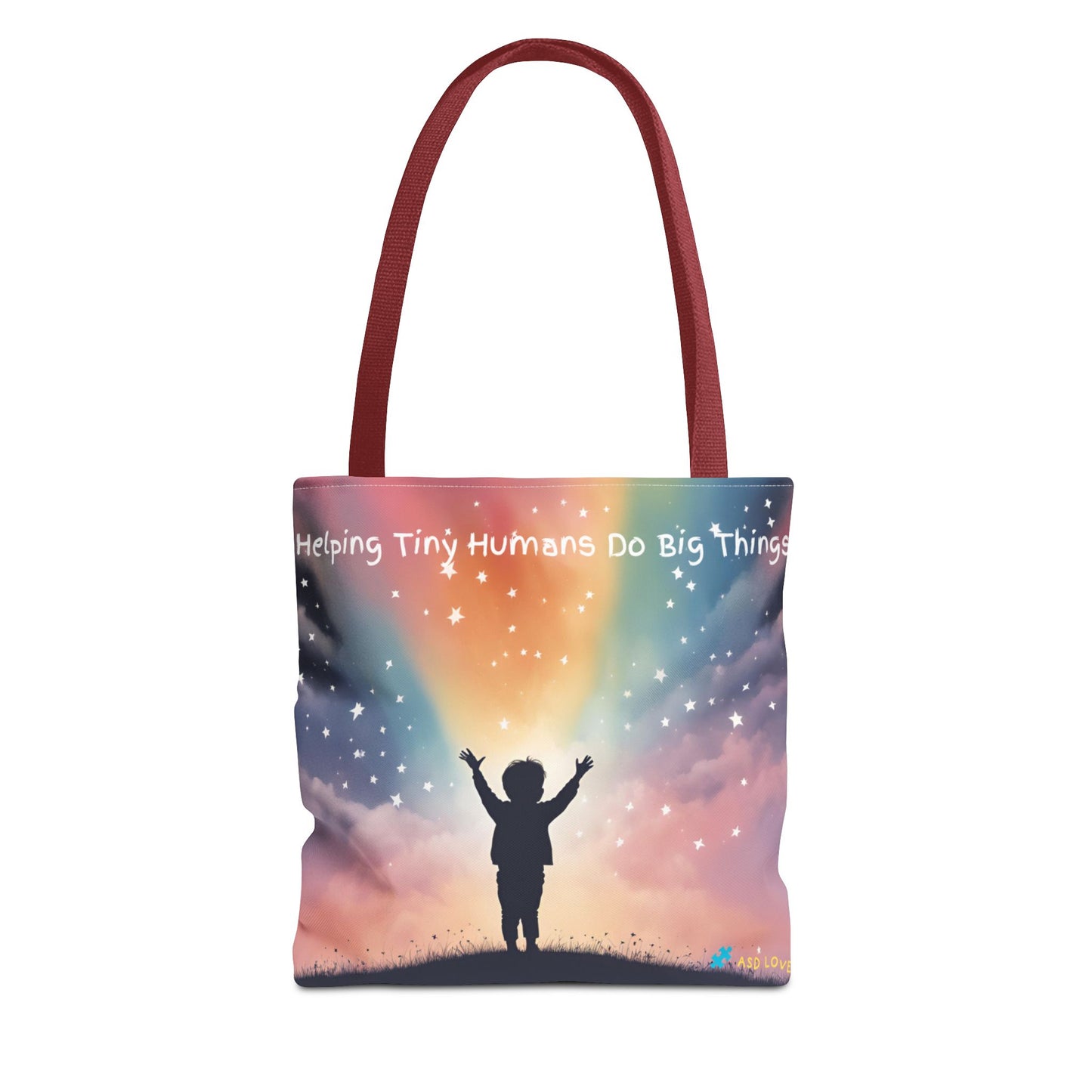 Helping Tiny Humans Do Big Things Tote - Inspiring Kids to Reach for the Stars