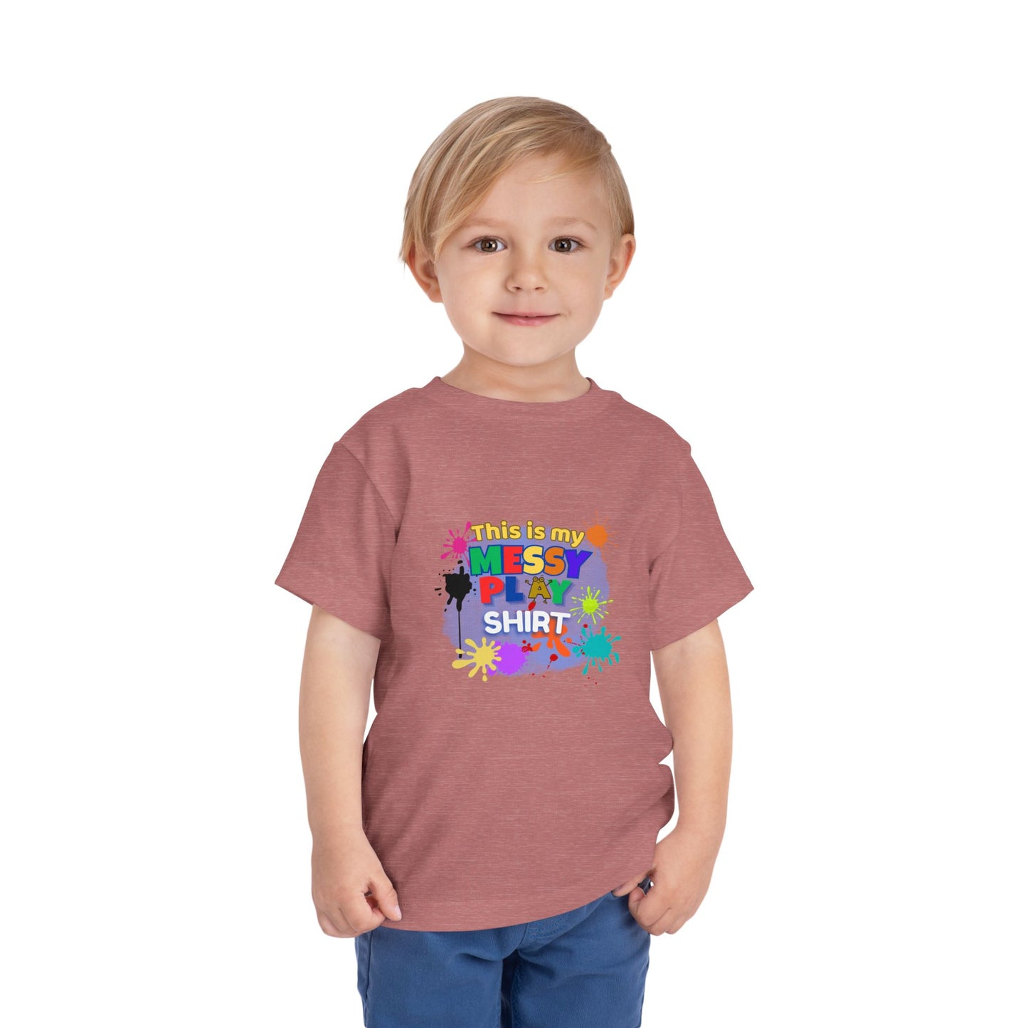 Messy Play Paint Splatter Toddler Tee | "This is my messy play shirt"