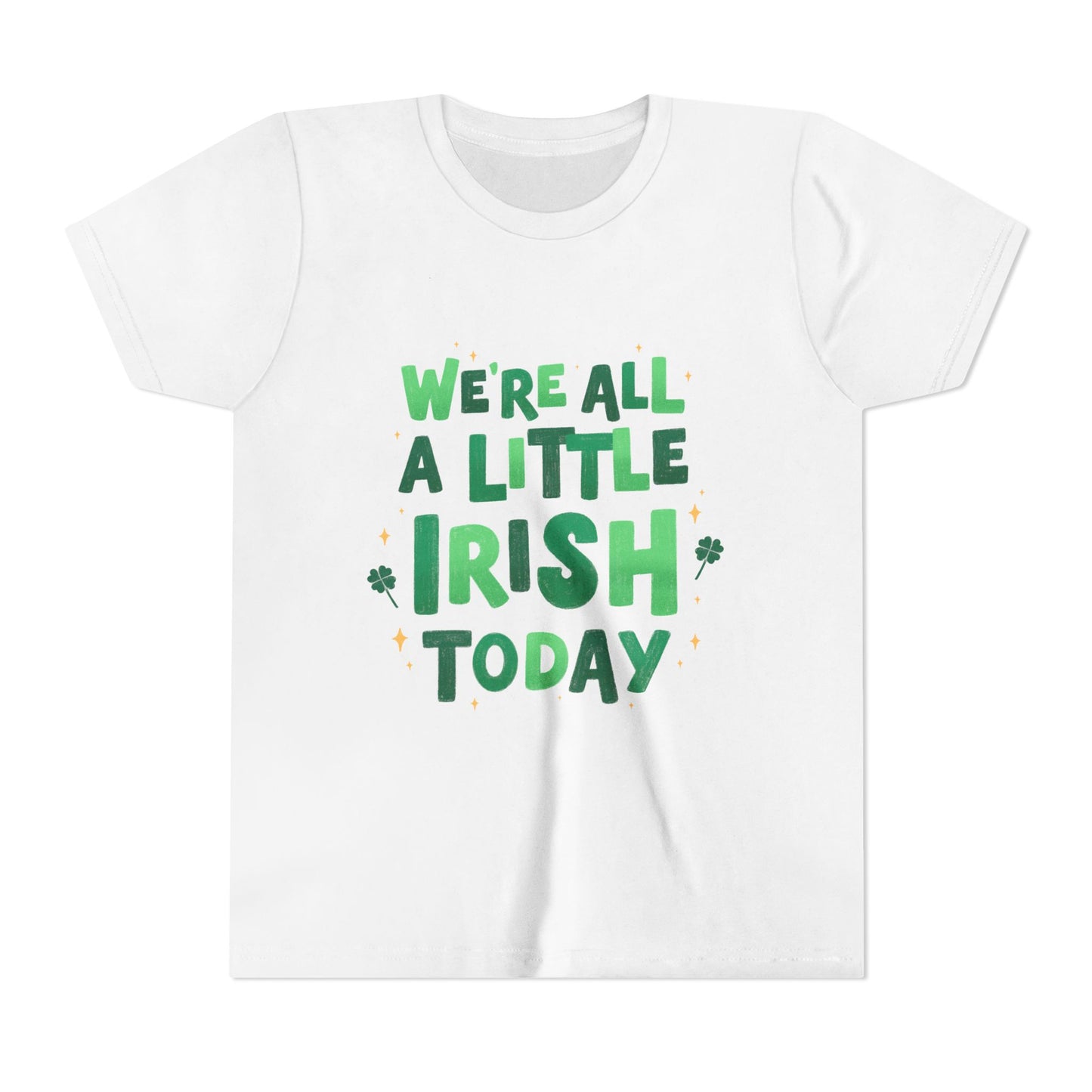 We are All A Little Irish Today Youth Tee | St. Patricks Day Shamrock Shirt