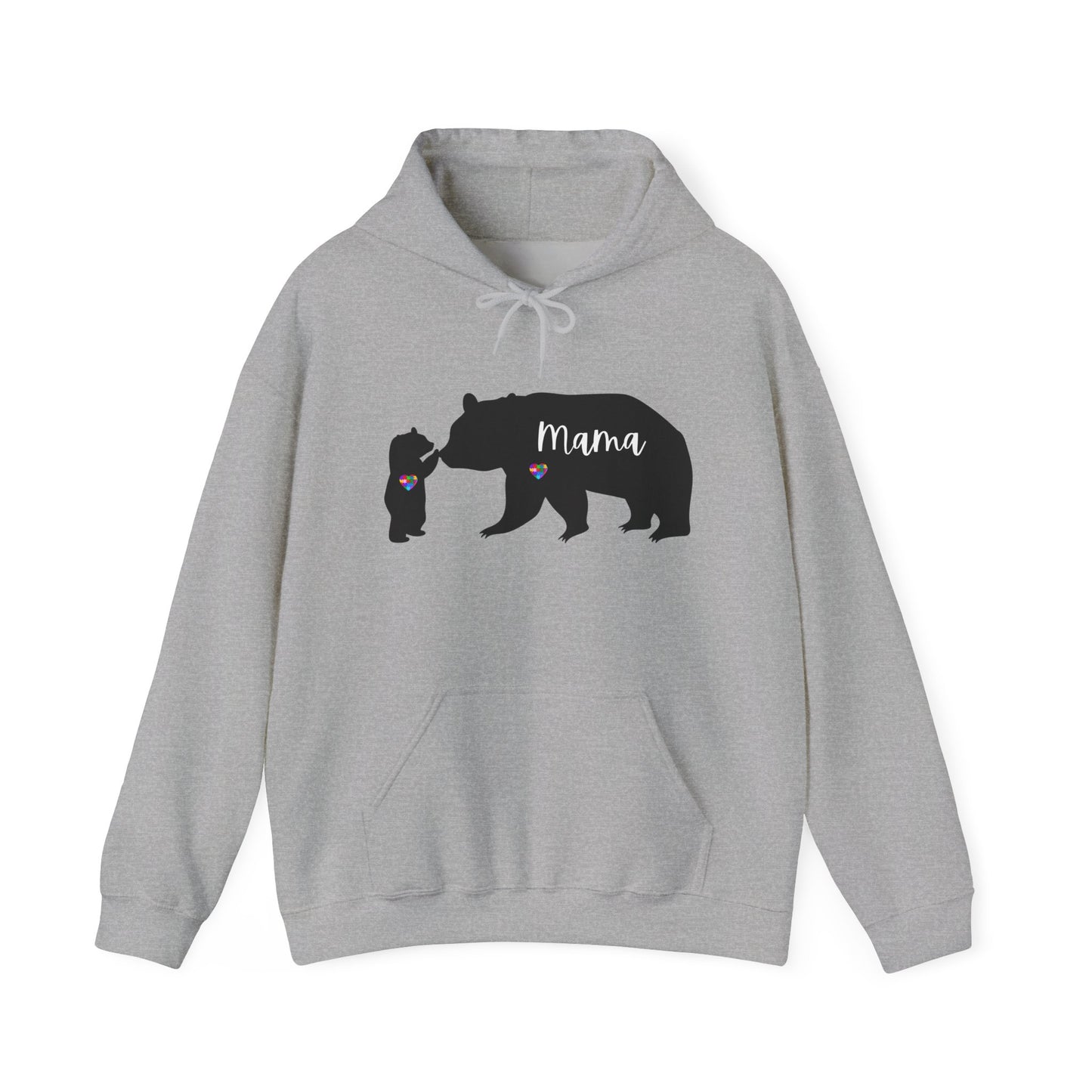 Autism Mama Bear & Baby Bear Hoodie, Unisex Sweatshirt for Moms, Cute Mama Bear Gift