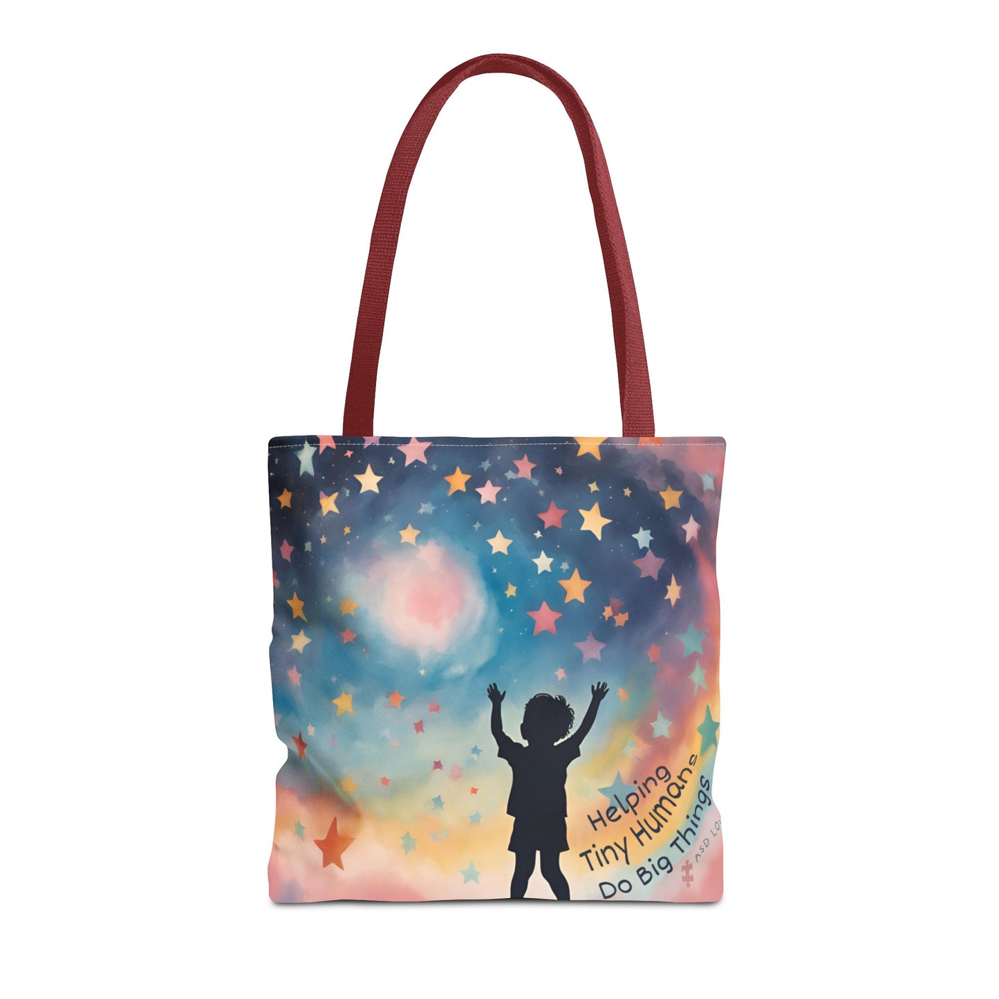 Helping Tiny Humans Do Big Things Tote - Inspiring Kids to Reach for the Stars