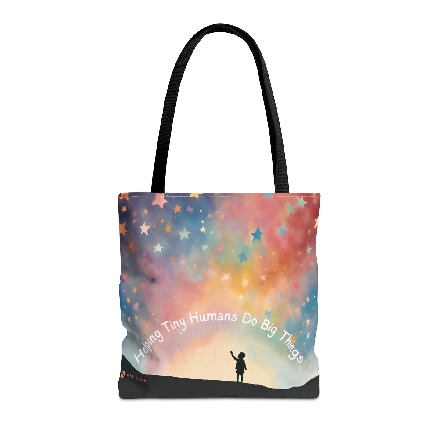 Helping Tiny Humans Do Big Things Tote - Inspiring Kids to Reach for the Stars