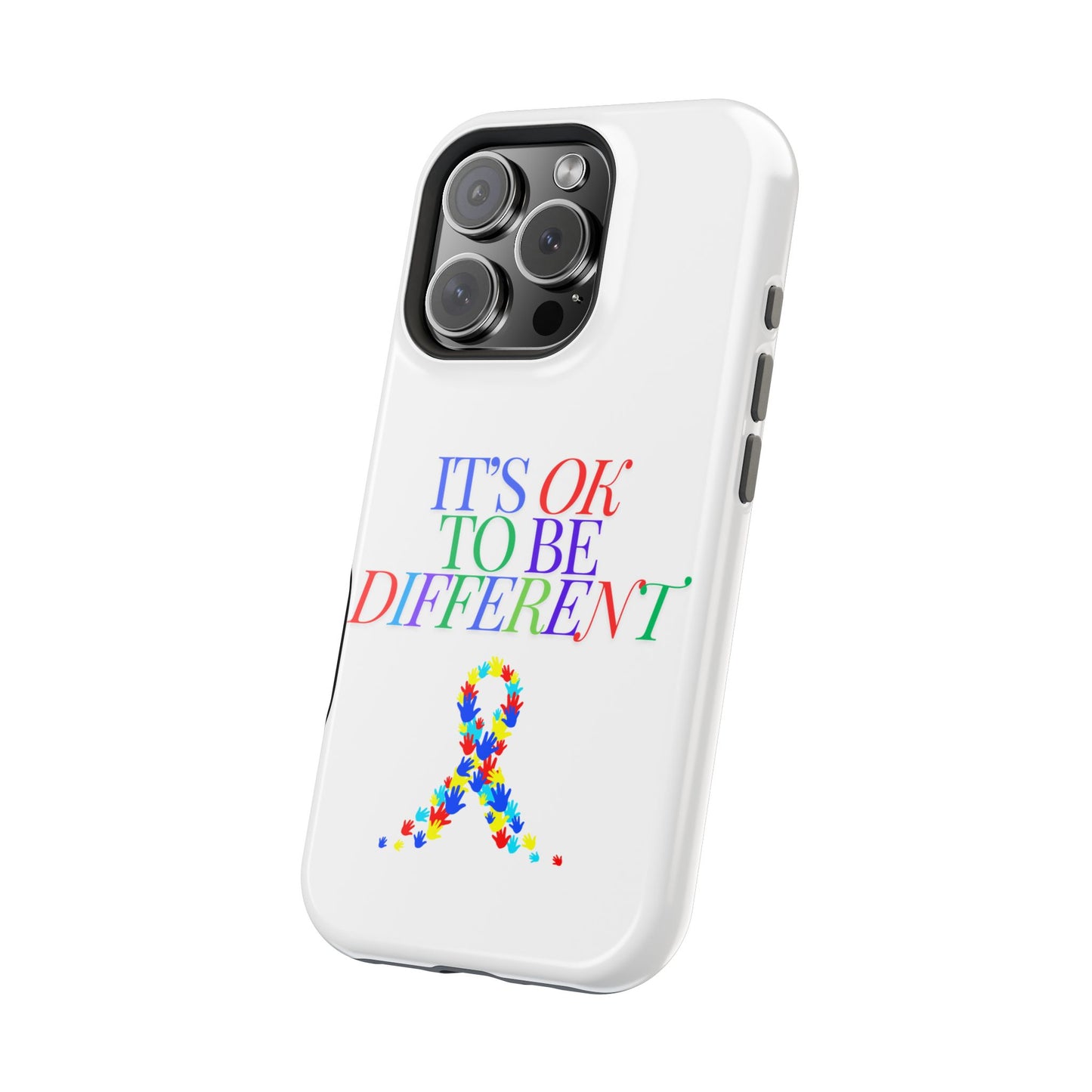 Autism Support Ribbon: It's Okay to Be Different - ASD Awareness Phone Case