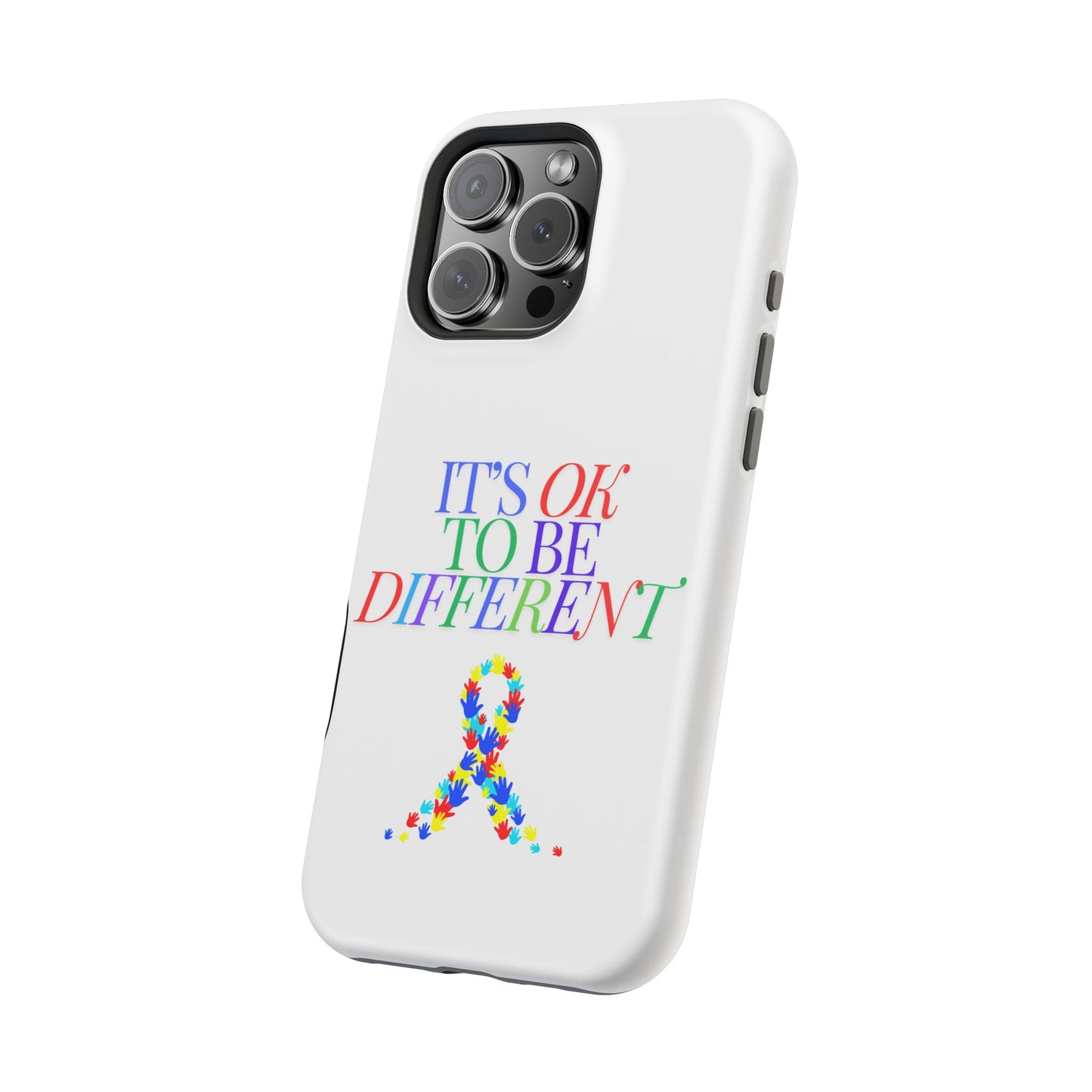 Autism Support Ribbon: It's Okay to Be Different - ASD Awareness Phone Case