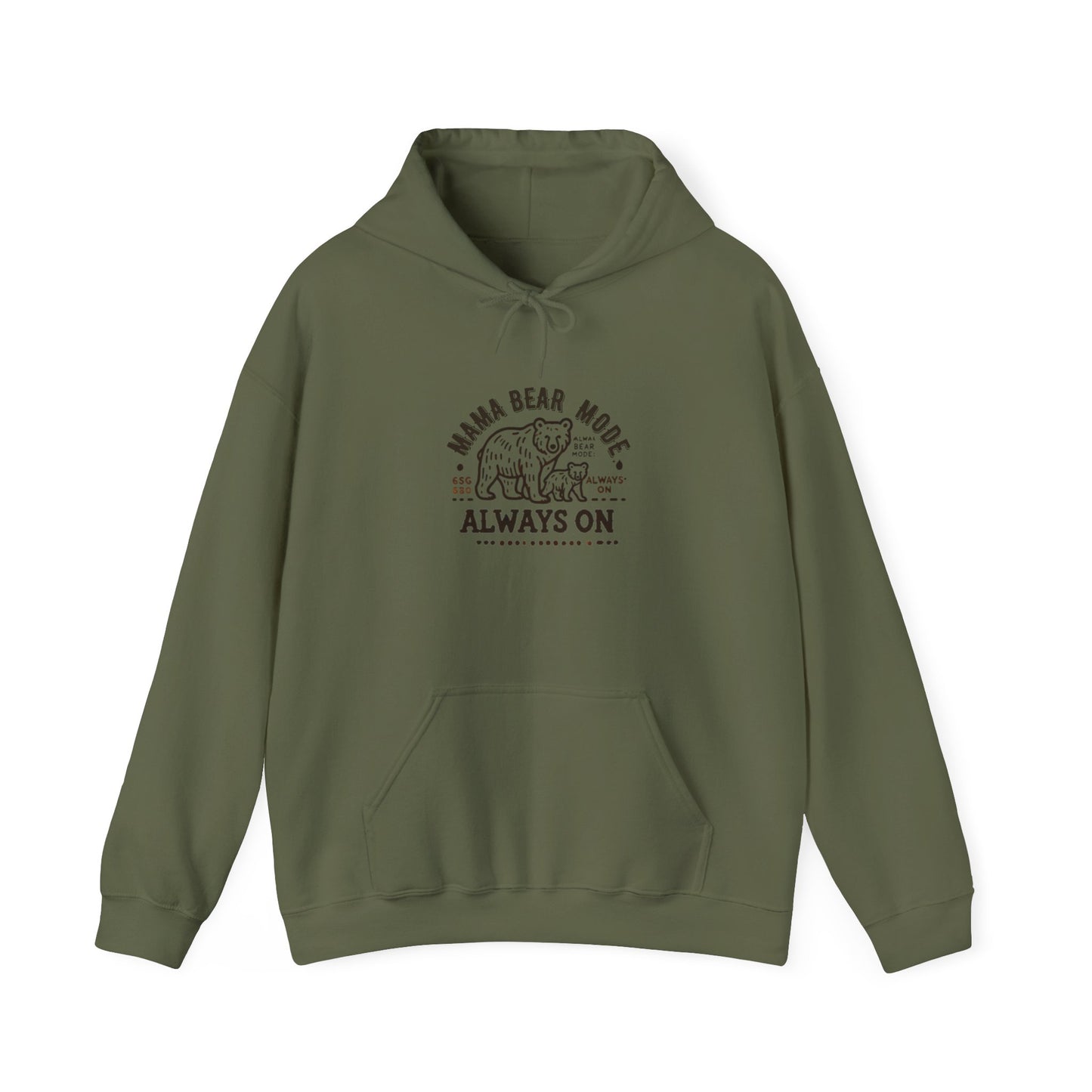 Vintage Mama Bear Mode - Always On Hoodie - Cute Gift for Moms, Perfect for Birthdays, Mother's Day, Relaxation, Everyday Wear
