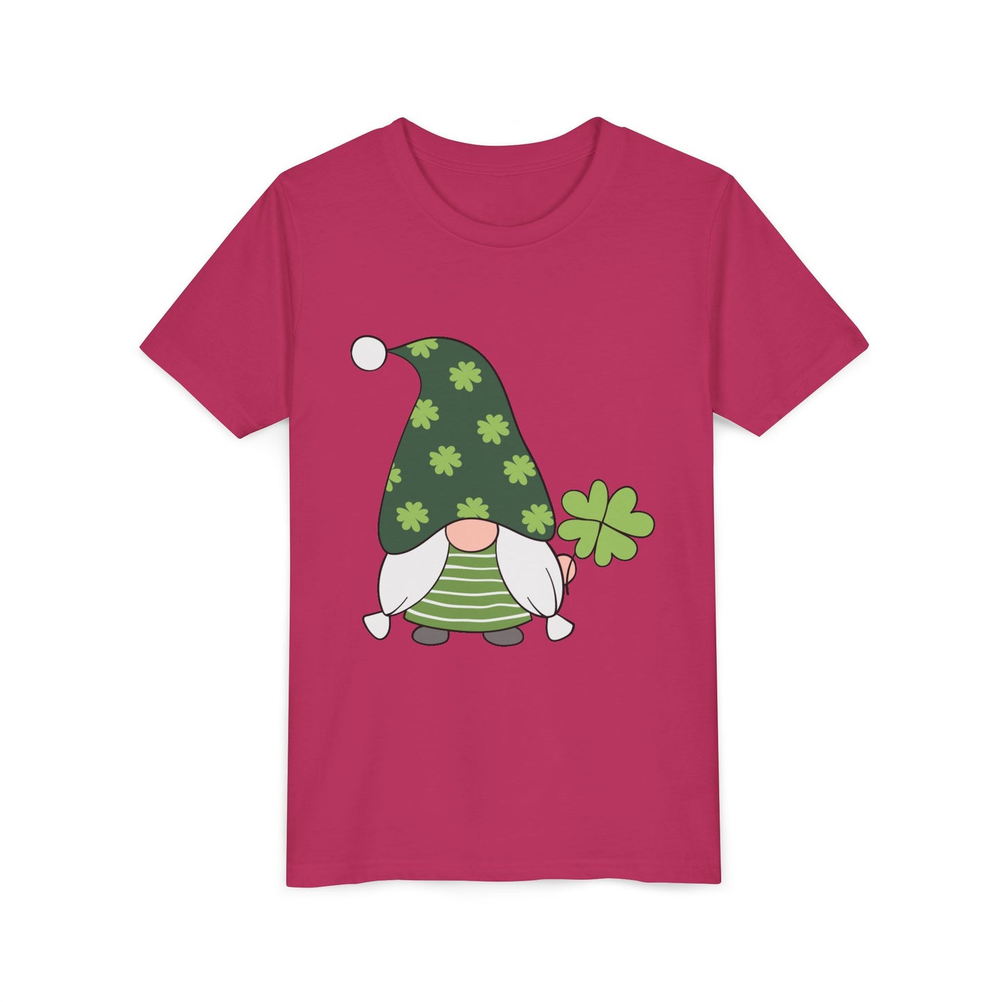 Shamrock Gnome Youth Tee | St. Patrick's Day Clover Kids Shirt