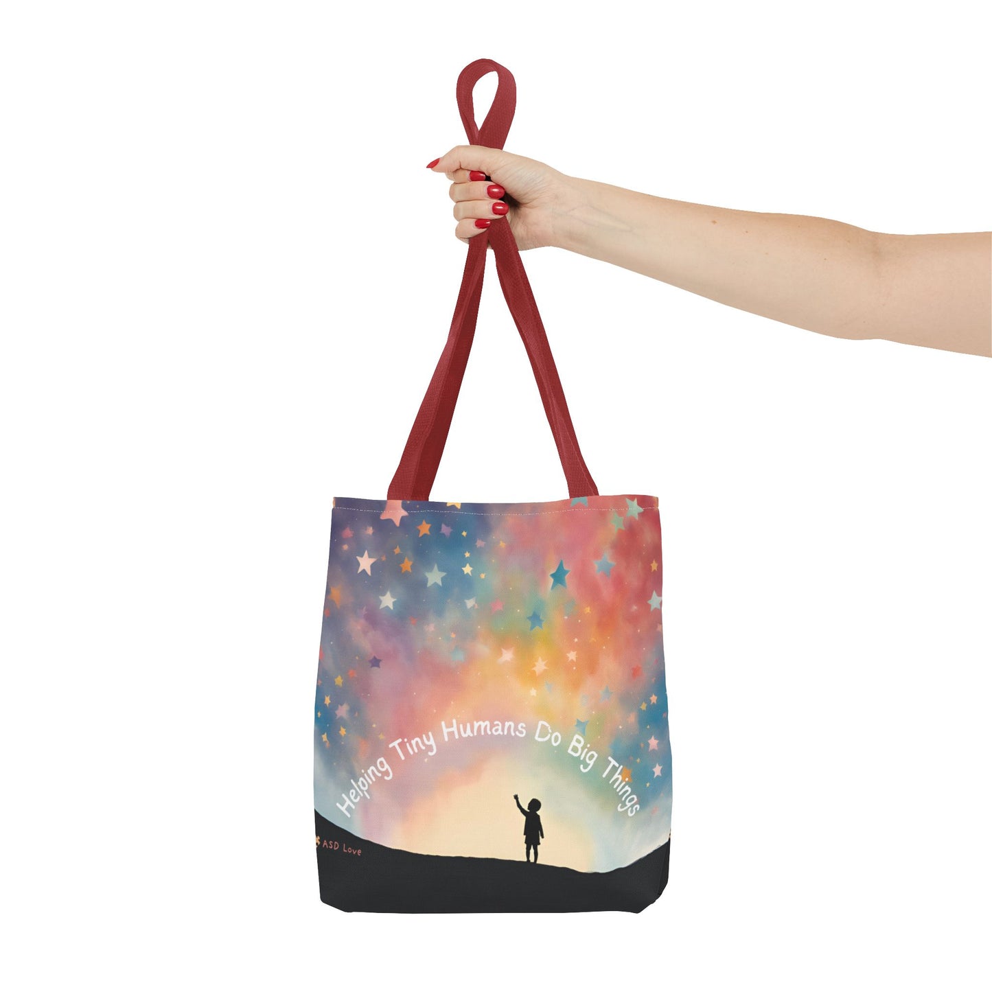 Helping Tiny Humans Do Big Things Tote - Inspiring Kids to Reach for the Stars