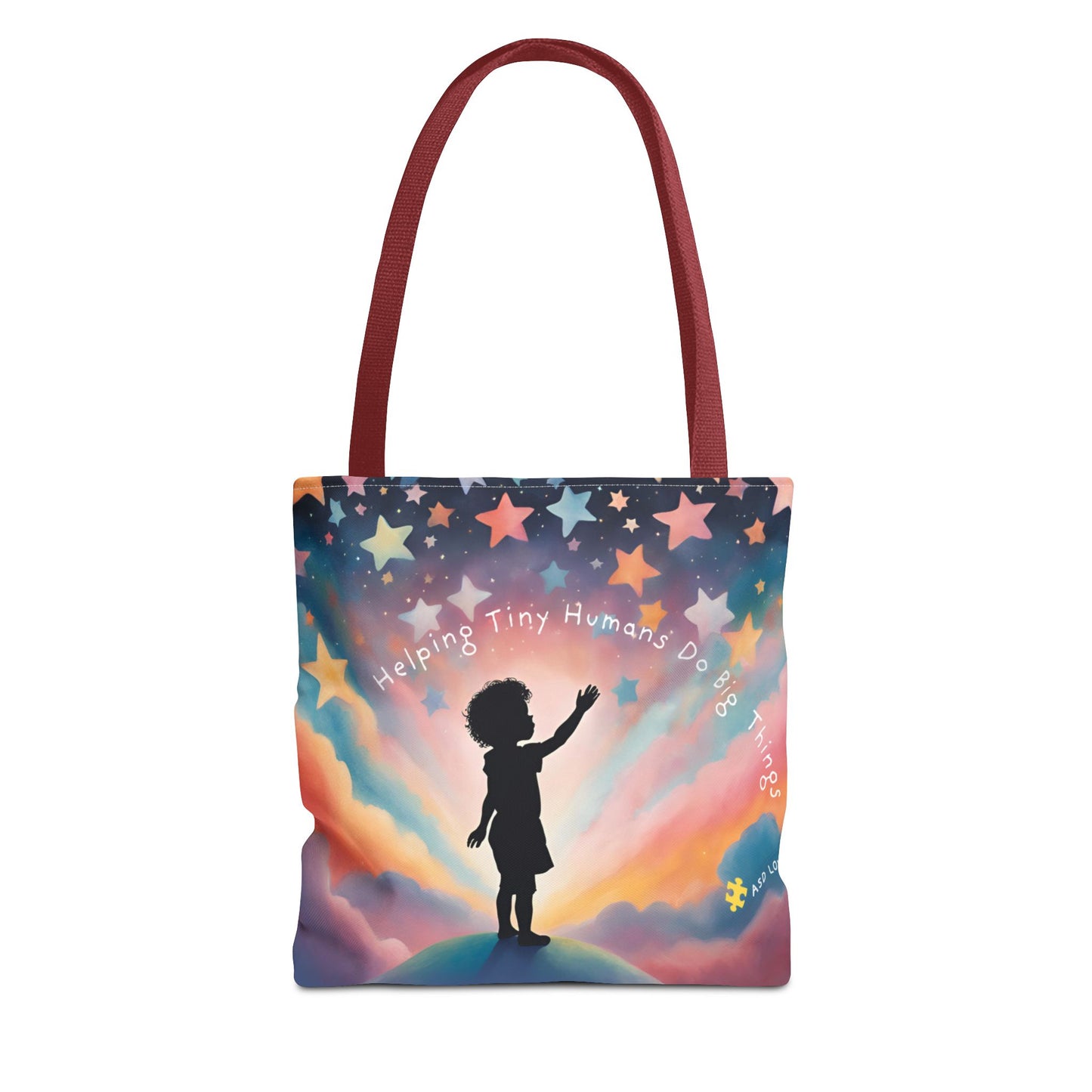 Helping Tiny Humans Do Big Things Tote - Inspiring Kids to Reach for the Stars