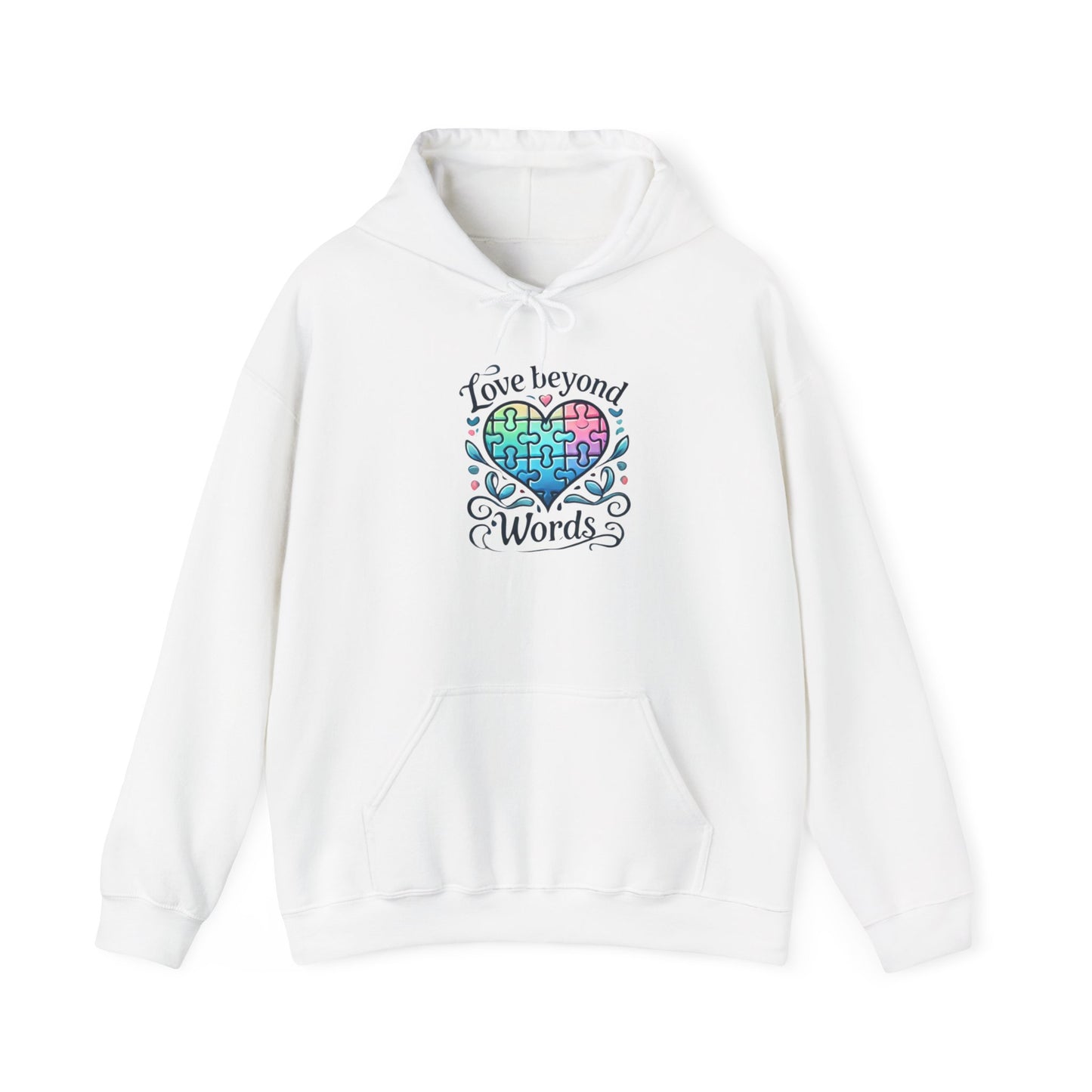 Love Beyond Words - Autism Awareness Hoodie - Cozy Unisex Sweatshirt for Warmth & Connection, Perfect for Gifts, Casual Wear, Gatherings
