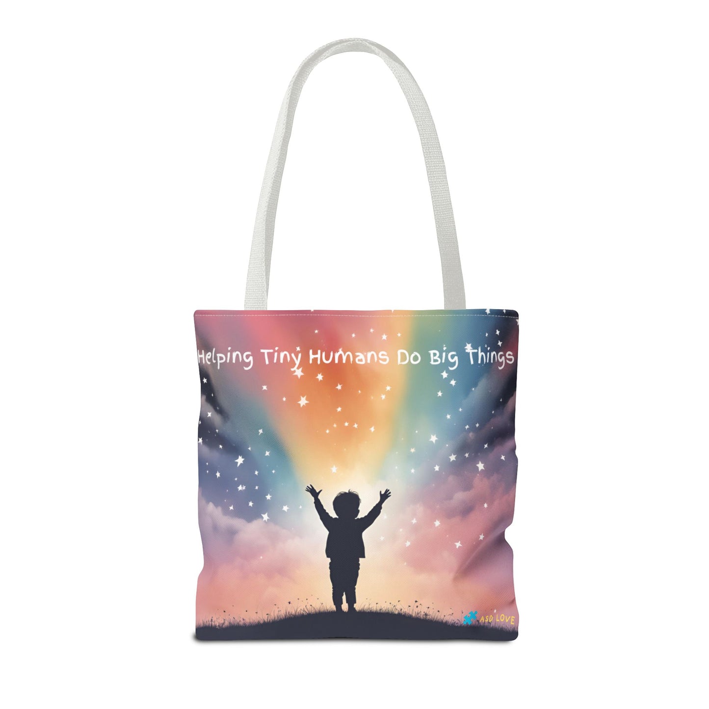 Helping Tiny Humans Do Big Things Tote - Inspiring Kids to Reach for the Stars