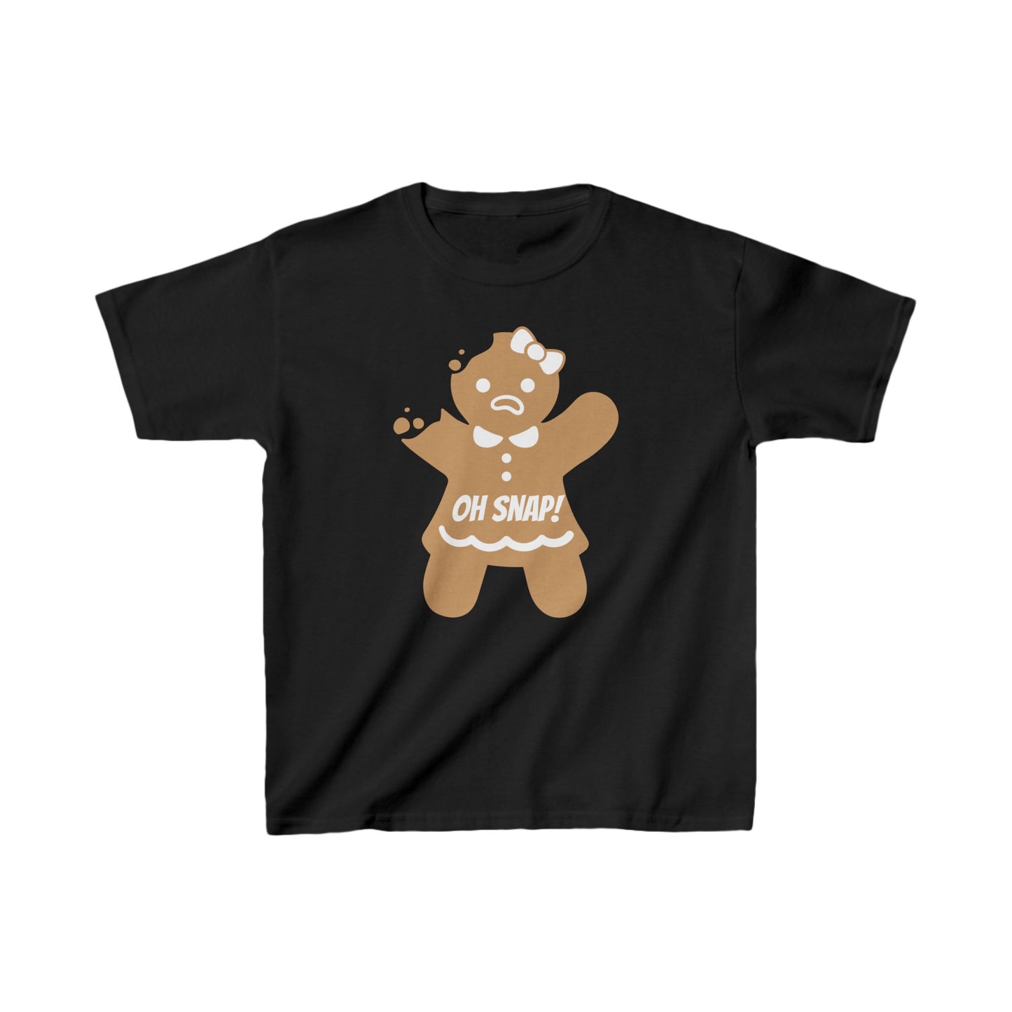 Oh Snap! Broken Gingerbread Girl, Kids Tee - Funny Holiday Shirt for Christmas and Gingerbread lovers