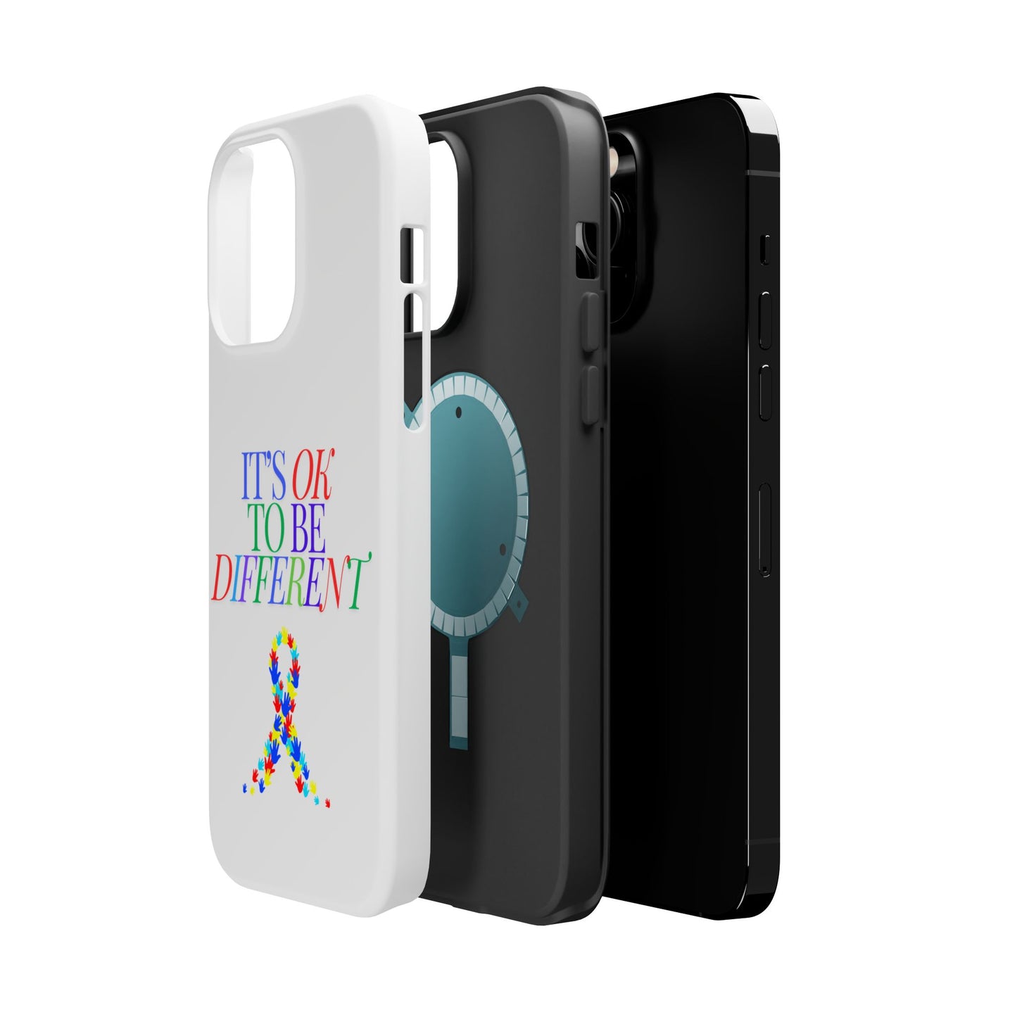 Autism Support Ribbon: It's Okay to Be Different - ASD Awareness Phone Case