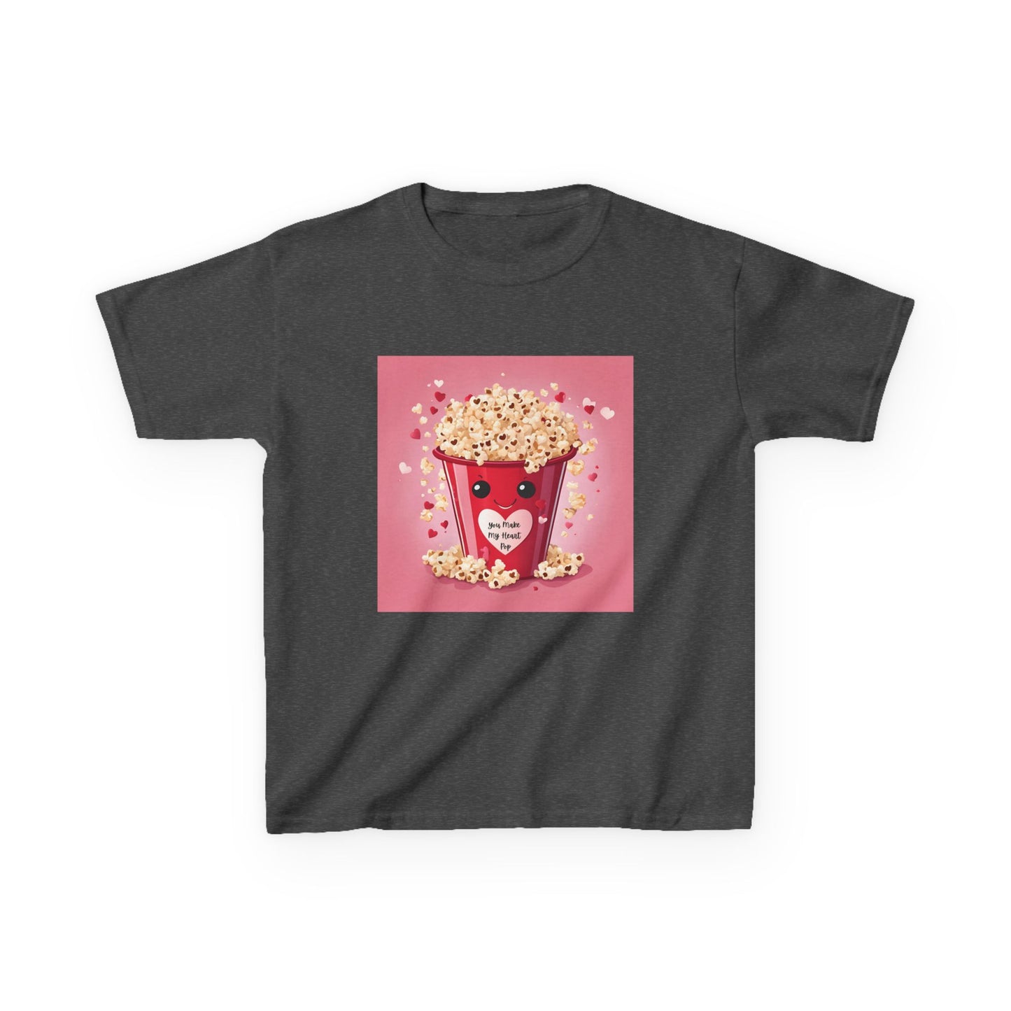 You Make My Heart Pop - Smiling Popcorn Valentine Kids Tee