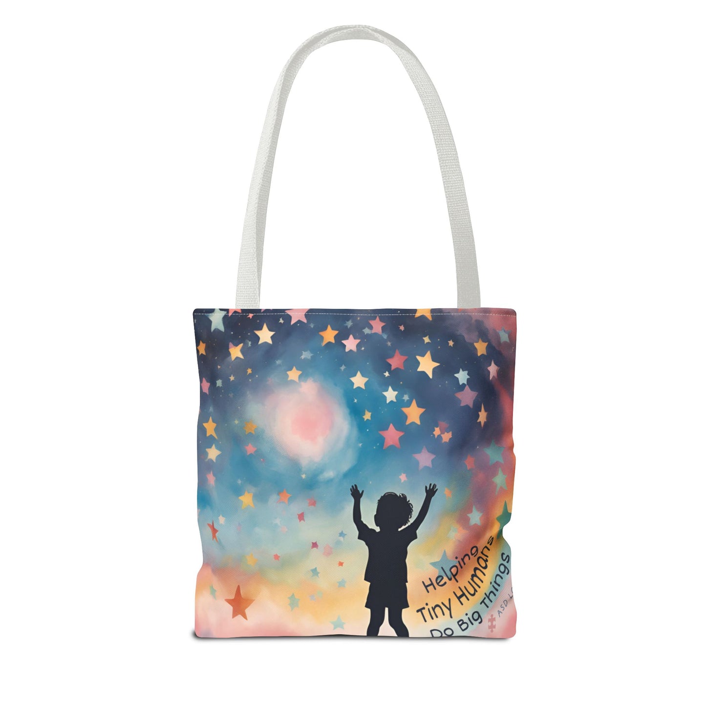 Helping Tiny Humans Do Big Things Tote - Inspiring Kids to Reach for the Stars