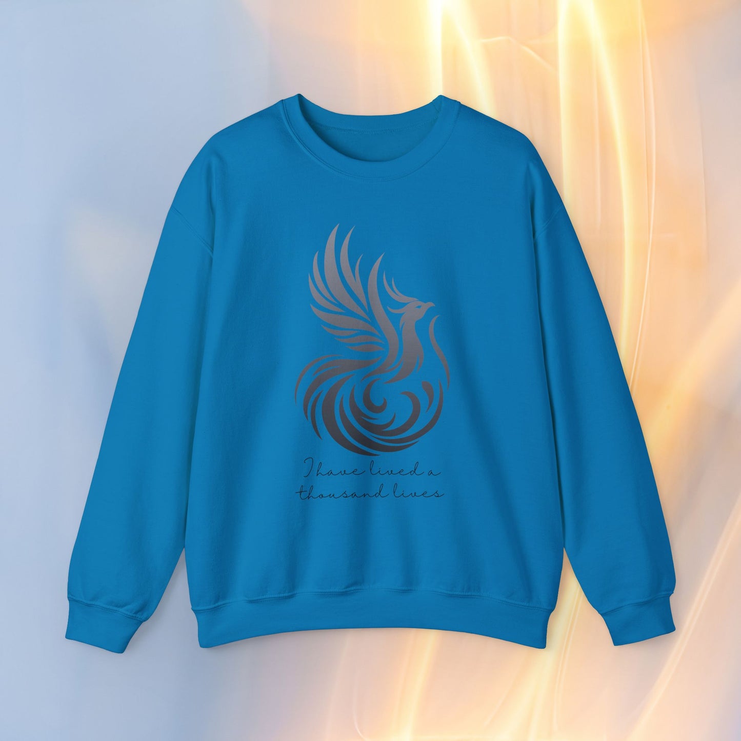 Phoenix Rising Sweatshirt - I Have Lived a Thousand Lives | Inspirational Unisex Sweatshirt - BlackF