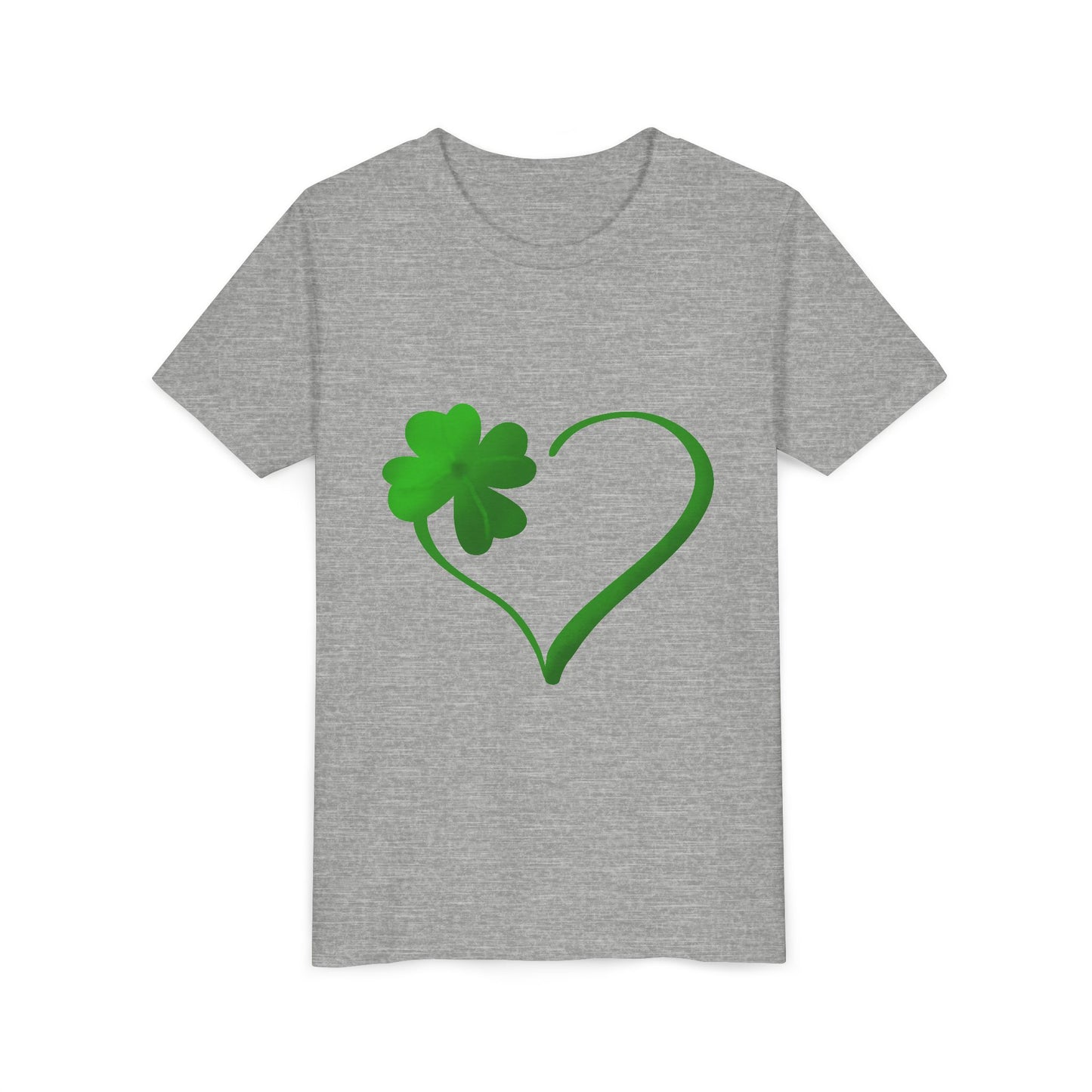 Shamrock Heart Youth Tee | St. Patrick's Day Clover Kids Shirt