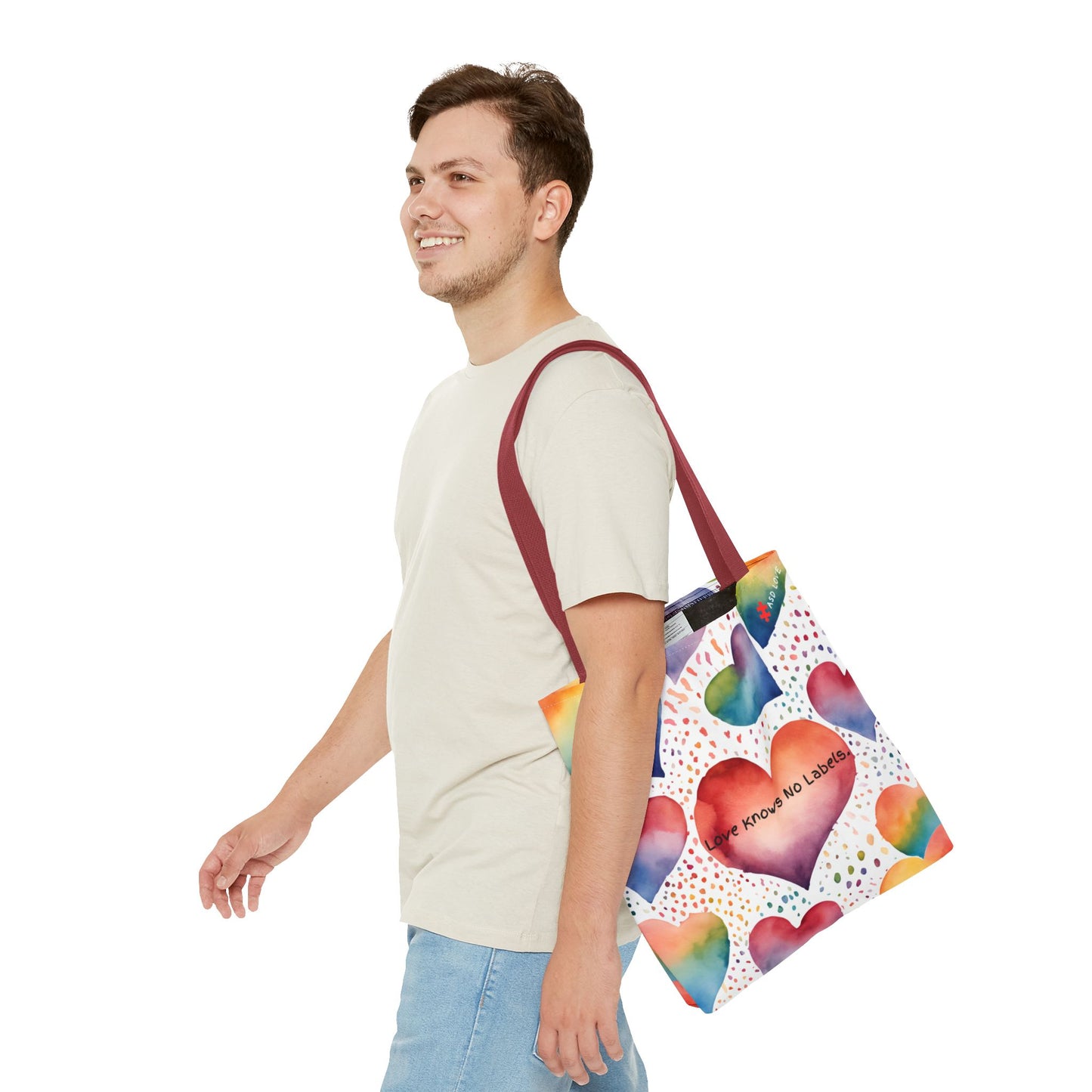 Love Knows No Labels Heart Balloons Tote Bag - Rise Above Division