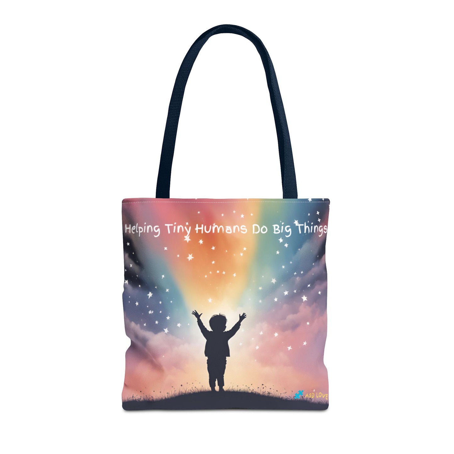 Helping Tiny Humans Do Big Things Tote - Inspiring Kids to Reach for the Stars