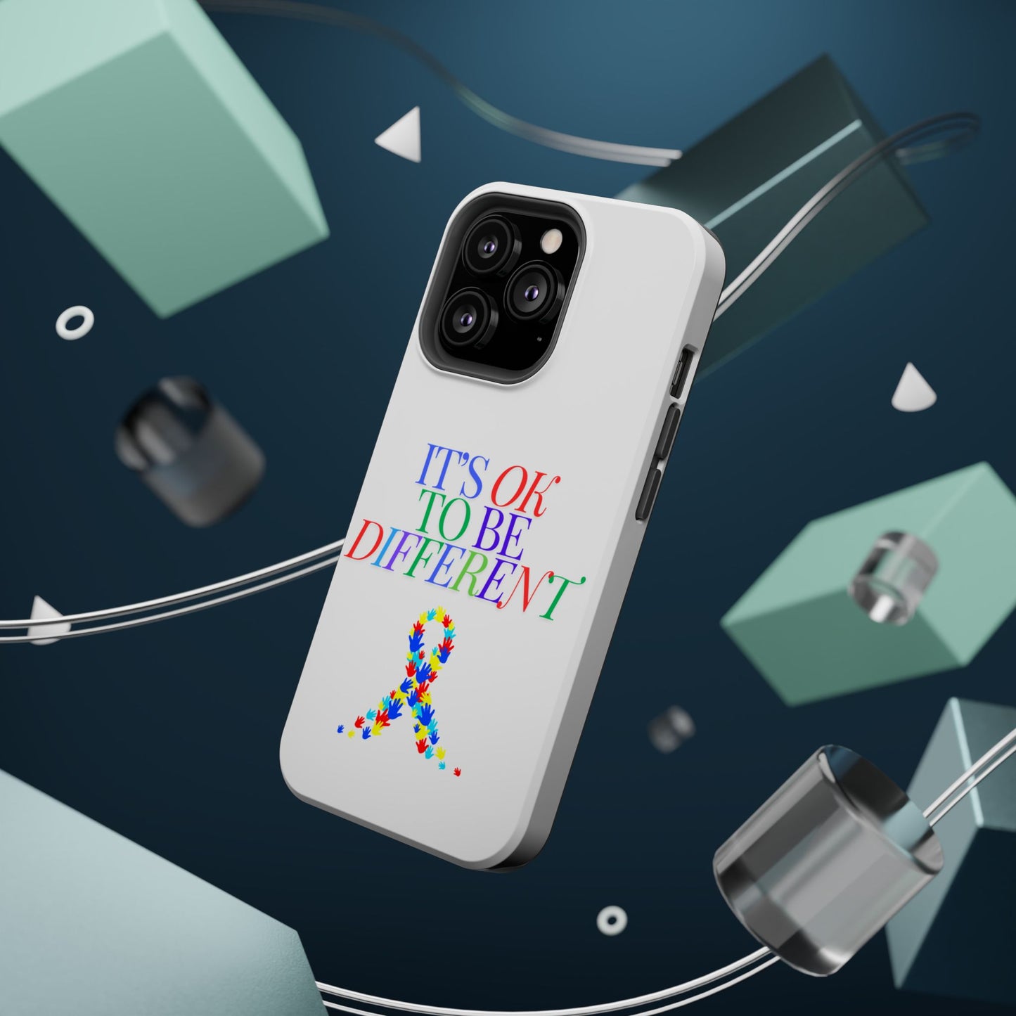 Autism Support Ribbon: It's Okay to Be Different - ASD Awareness Phone Case