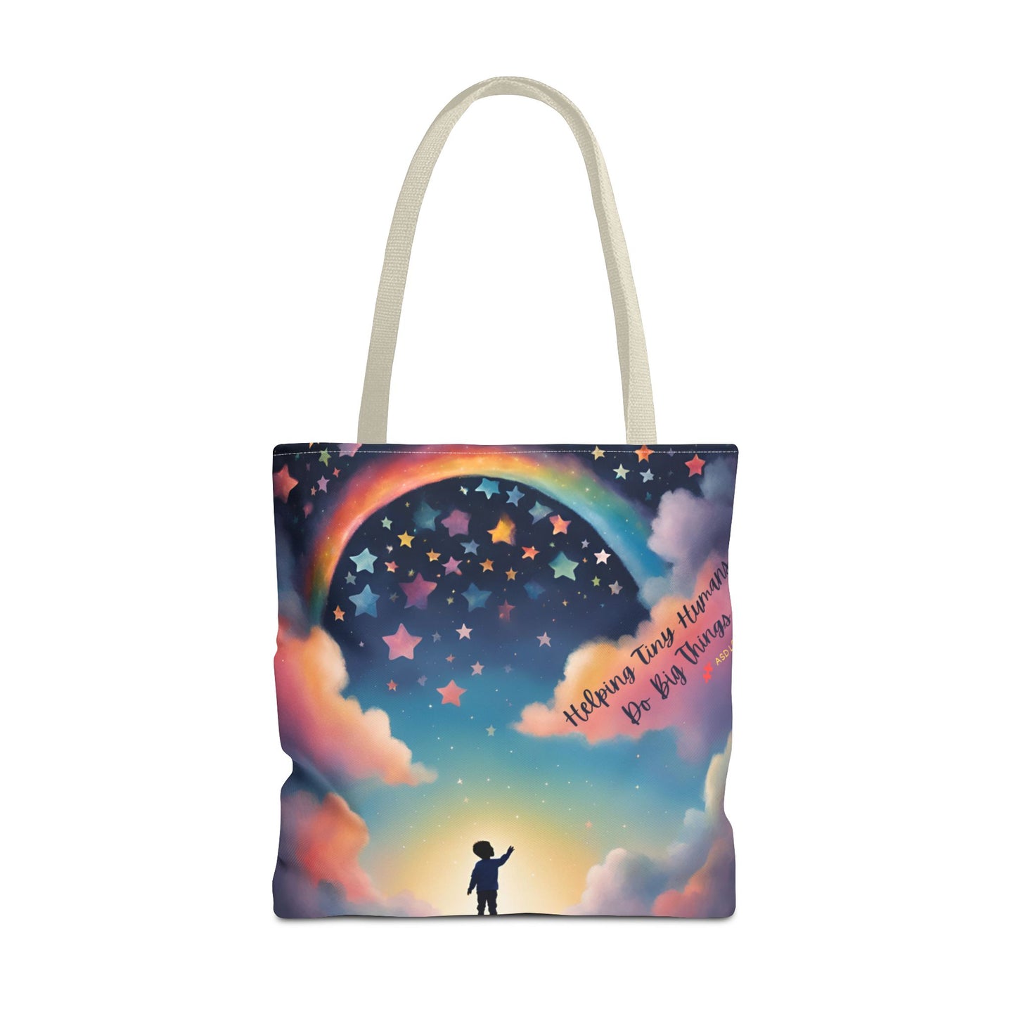 Helping Tiny Humans Do Big Things Tote - Inspiring Kids to Reach for the Stars
