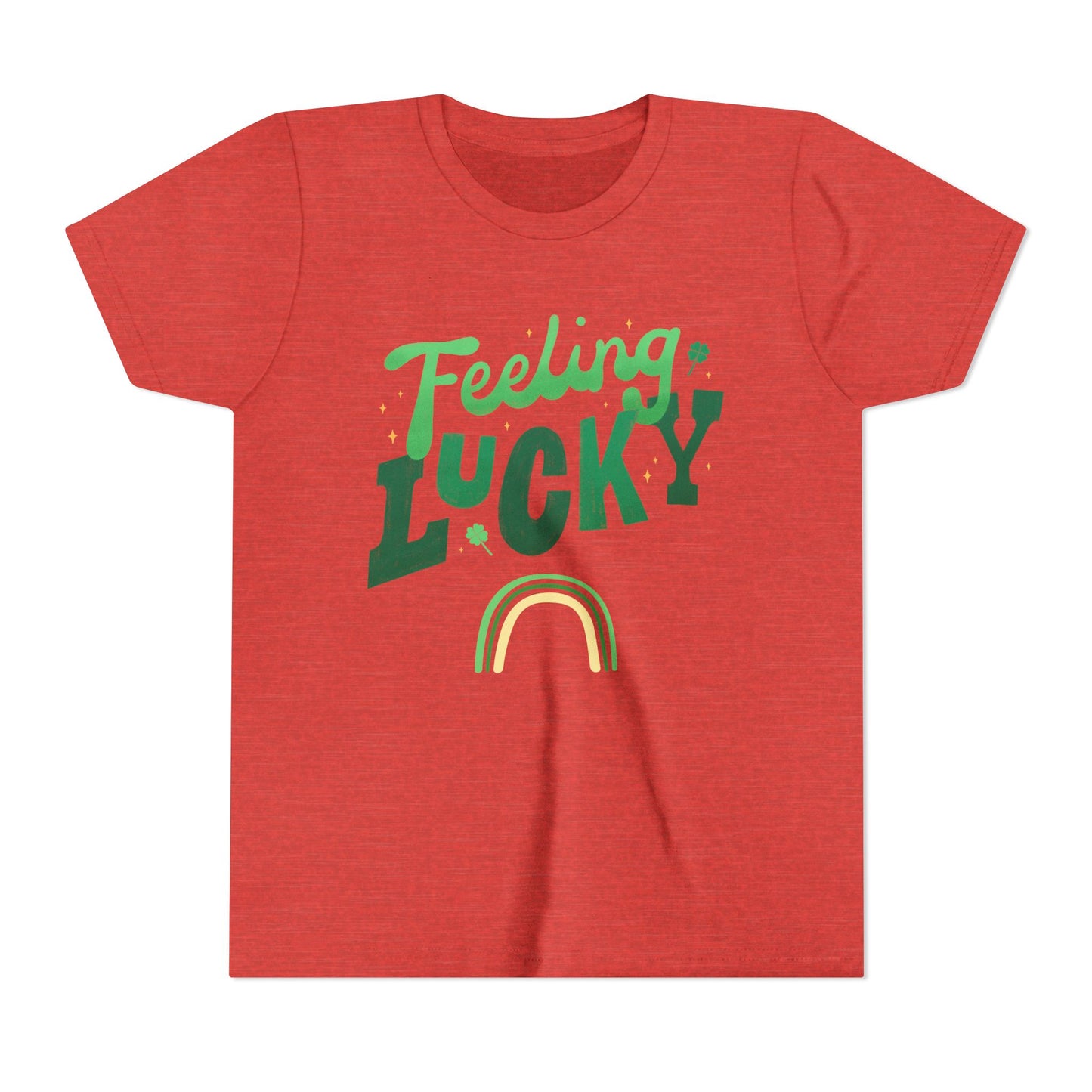Feeling Lucky rainbow Youth Tee | St. Patrick's Day kids shirt