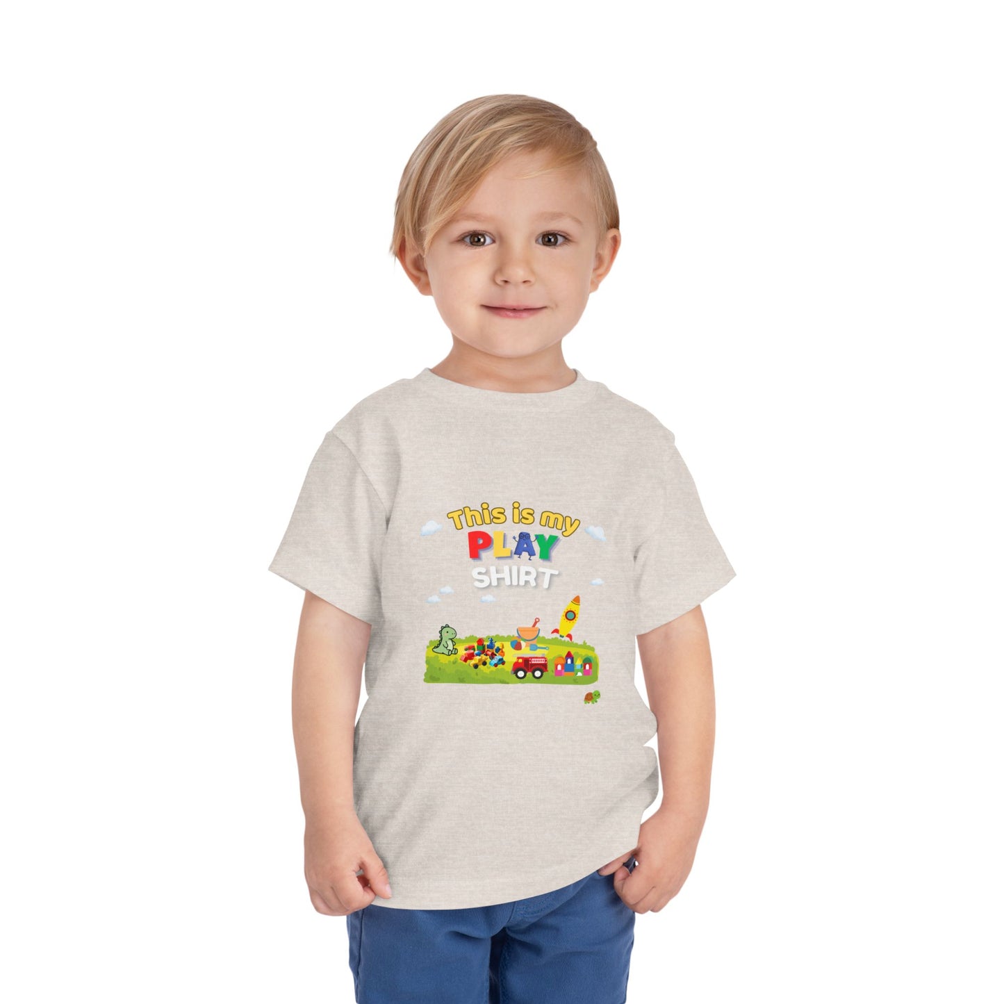 This Is My Play Shirt Toddler Tee | Toy Train, Blocks, Rocket