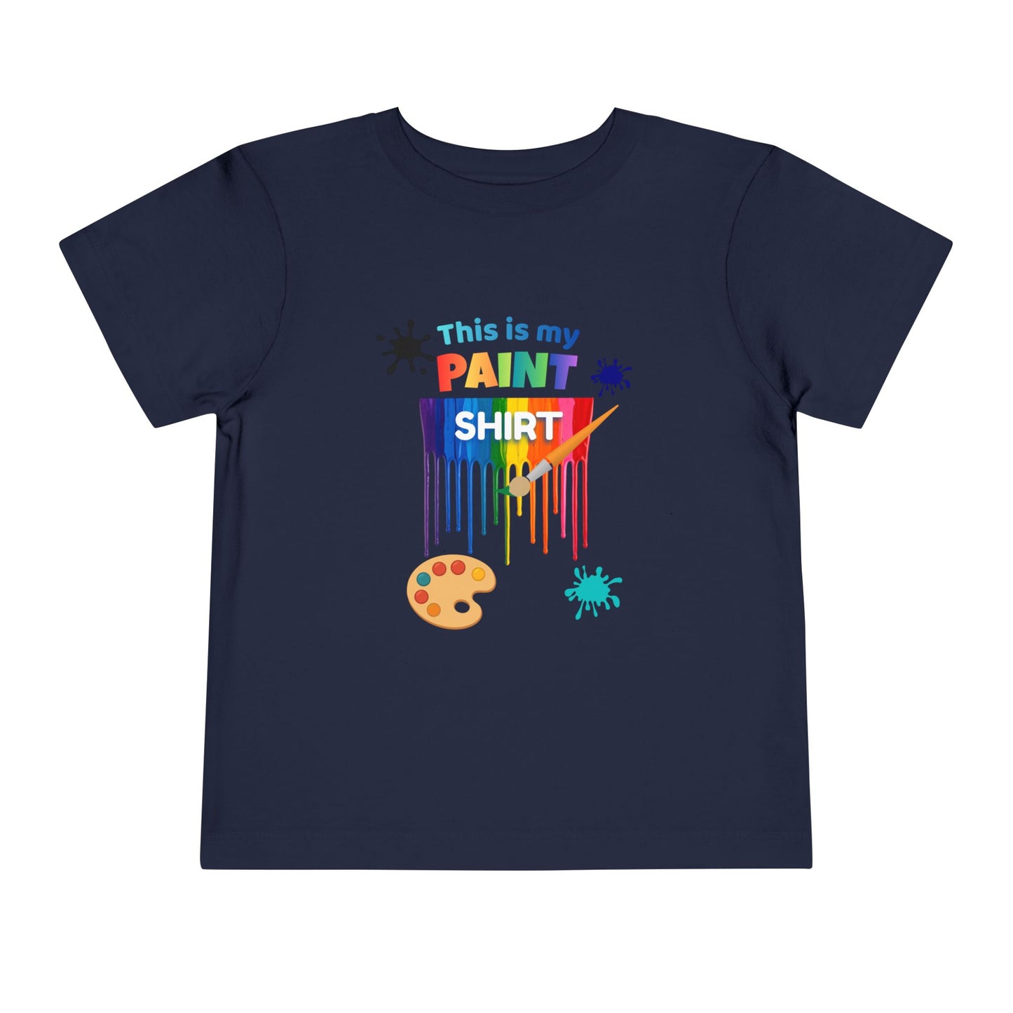 This Is My Paint Shirt Toddler Tee | Colorful Paint Palette Drips, Art Splash Design