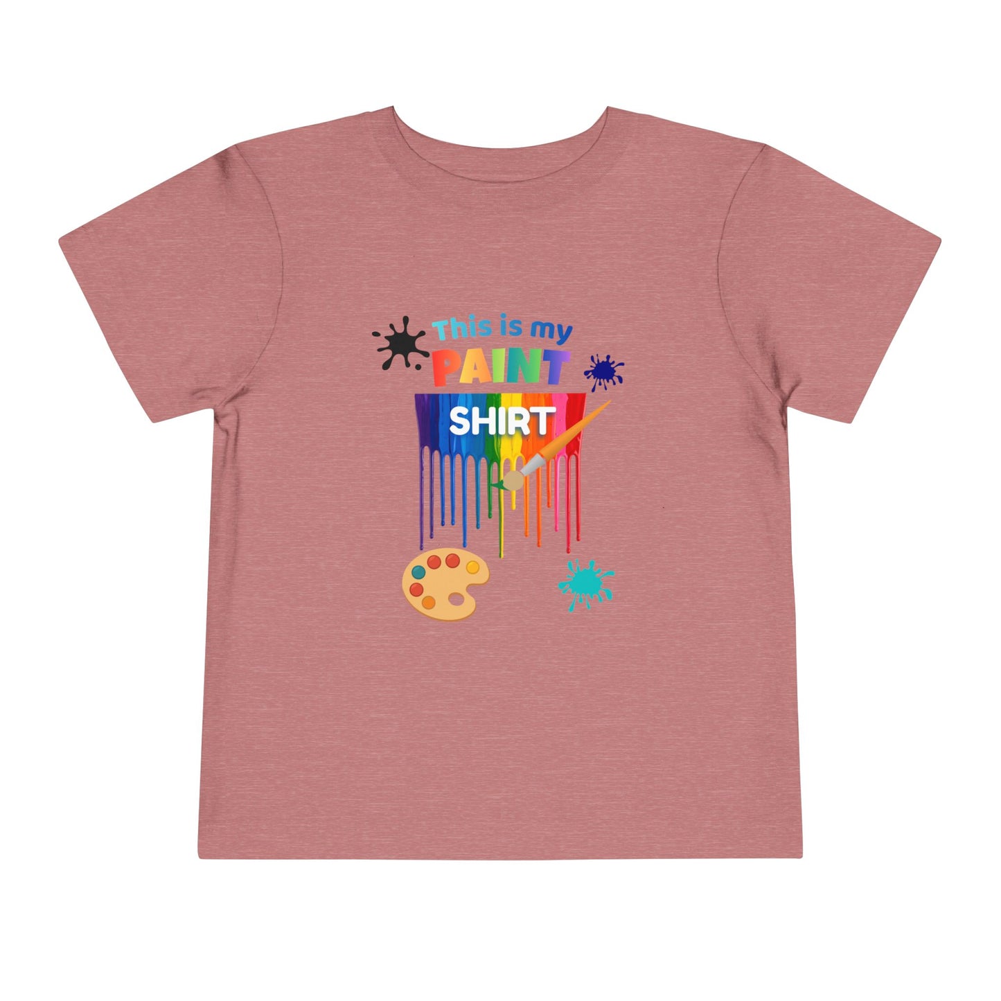 This Is My Paint Shirt Toddler Tee | Colorful Paint Palette Drips, Art Splash Design