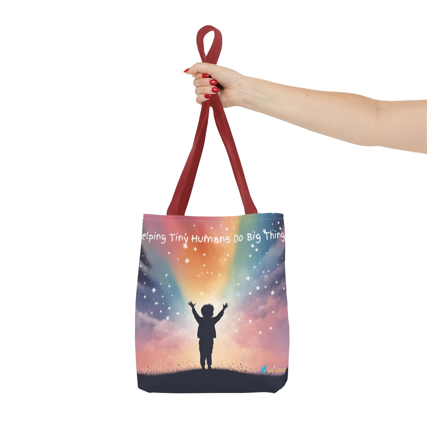 Helping Tiny Humans Do Big Things Tote - Inspiring Kids to Reach for the Stars